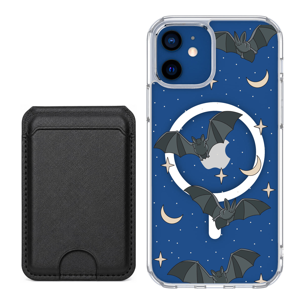 Scooch MagCase Batty Skies black magwallet bundle featuring the original Batty Skies print