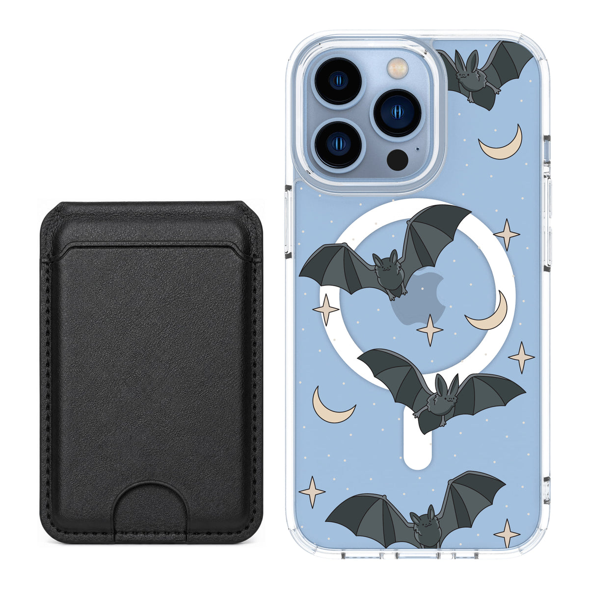 Scooch MagCase Batty Skies black magwallet bundle featuring the original Batty Skies print