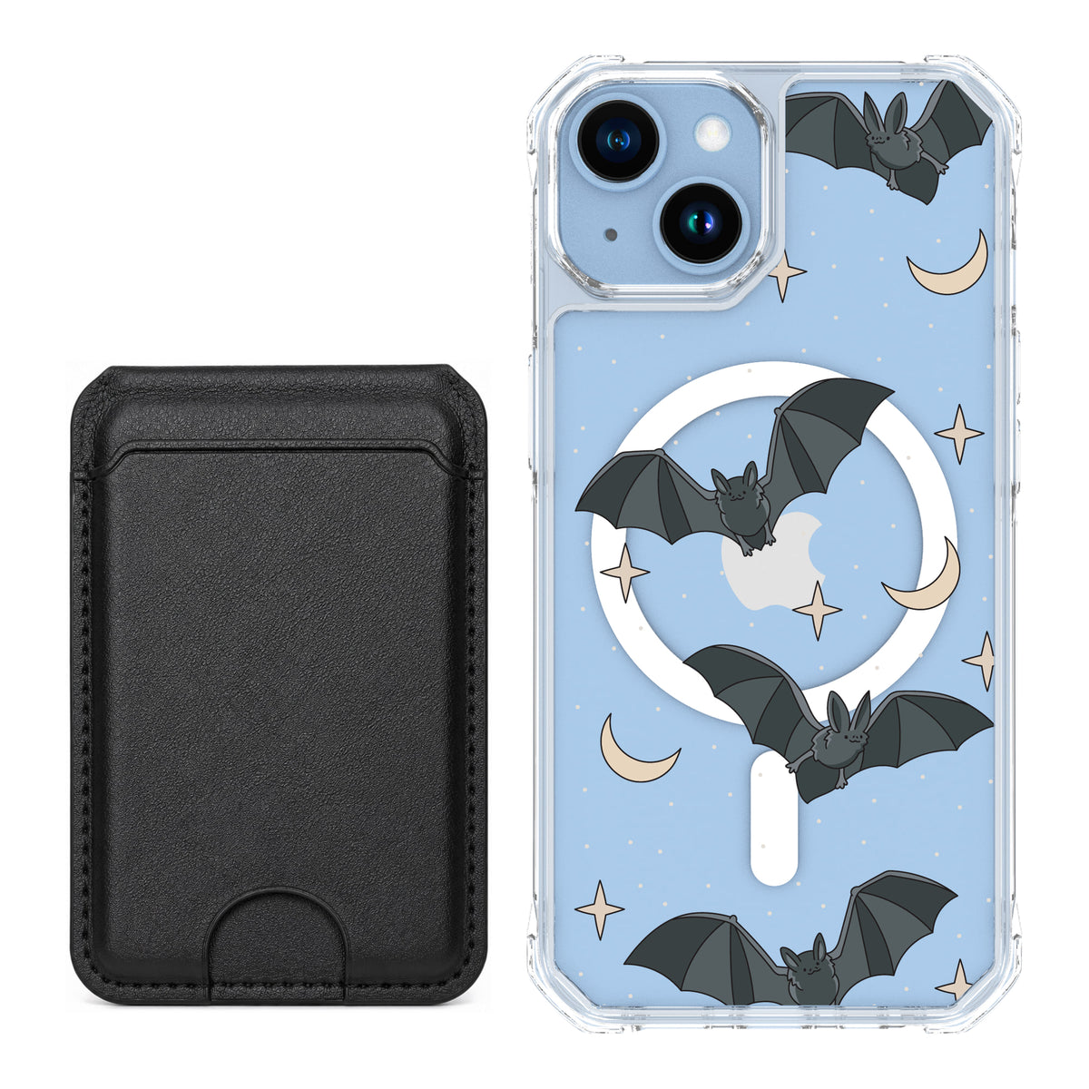 Scooch MagCase Batty Skies black magwallet bundle featuring the original Batty Skies print