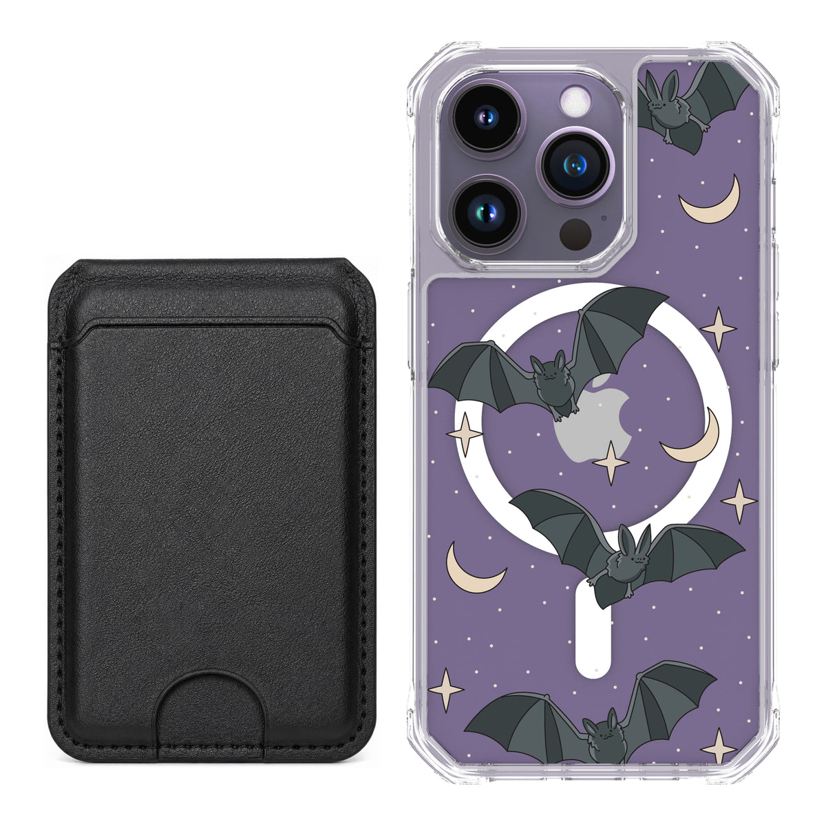Scooch MagCase Batty Skies black magwallet bundle featuring the original Batty Skies print