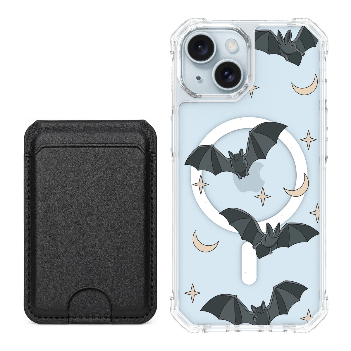 Scooch MagCase Batty Skies black magwallet bundle featuring the original Batty Skies print