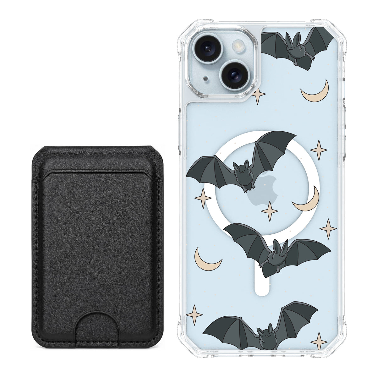 Scooch MagCase Batty Skies black magwallet bundle featuring the original Batty Skies print
