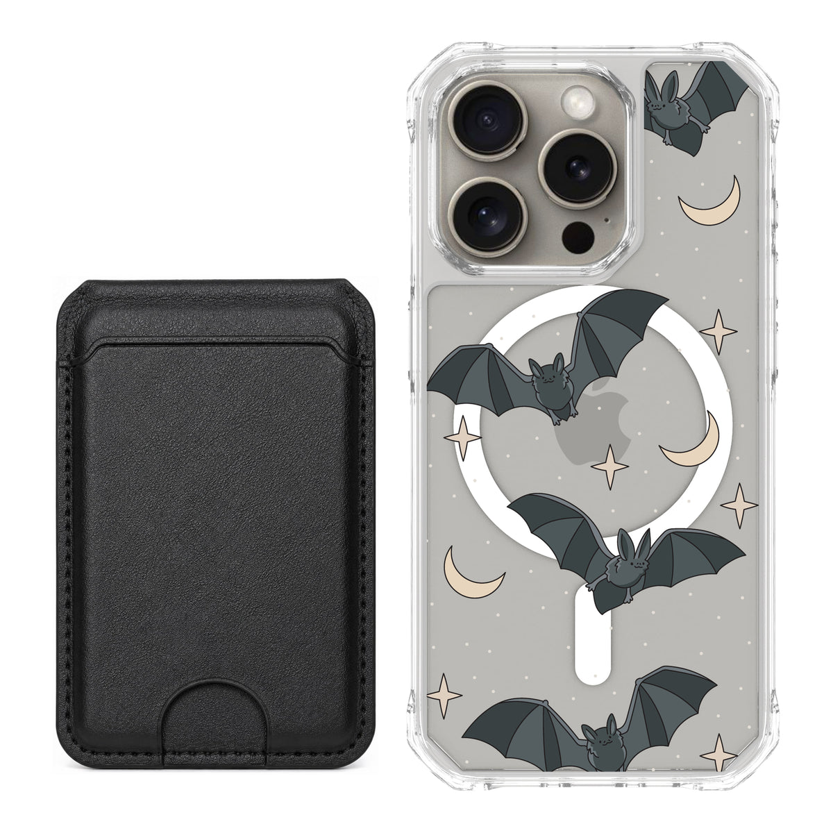 Scooch MagCase Batty Skies black magwallet bundle featuring the original Batty Skies print