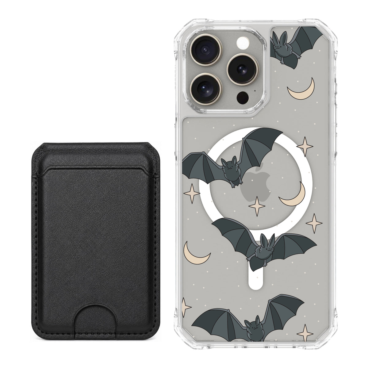 Scooch MagCase Batty Skies black magwallet bundle featuring the original Batty Skies print