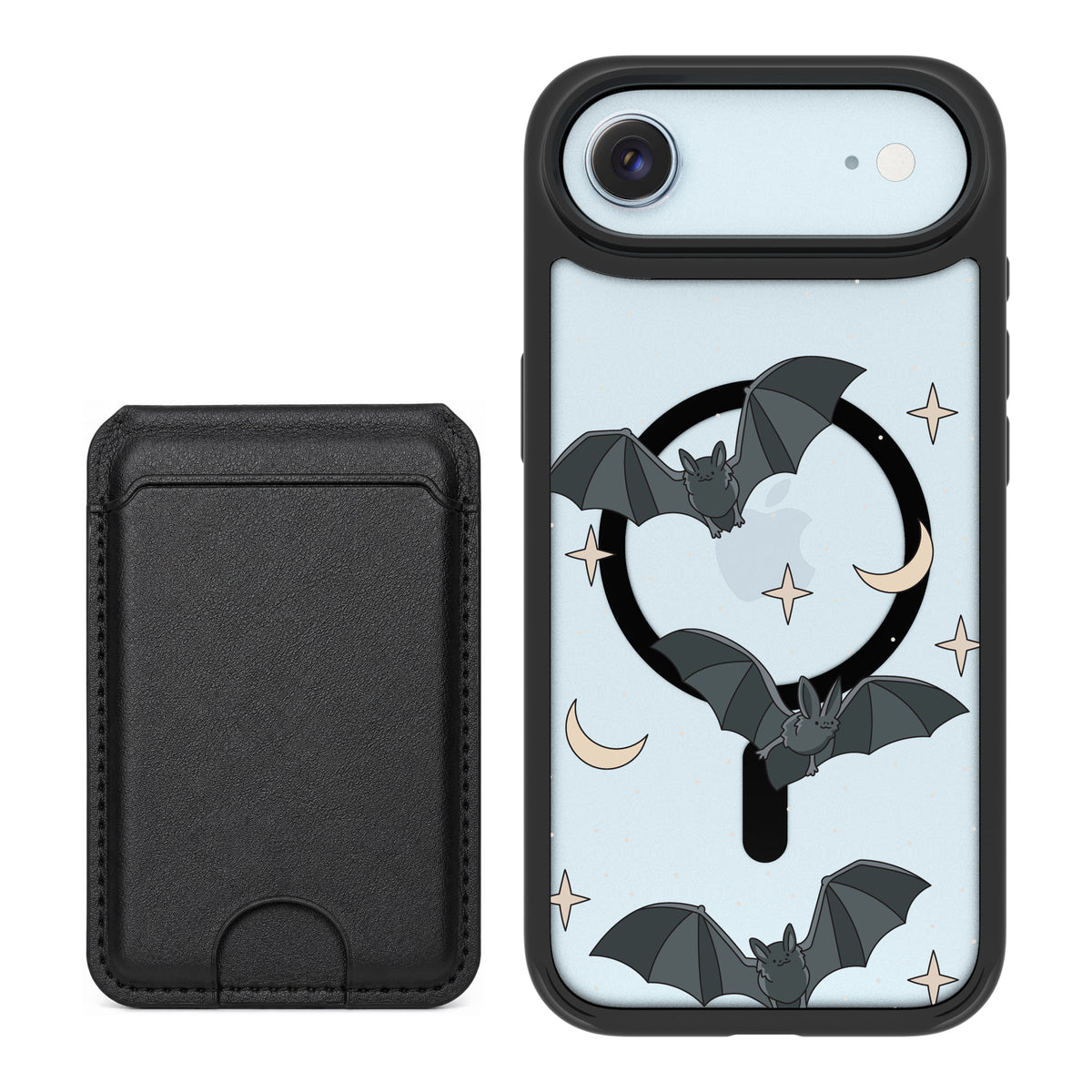 Scooch MagCase Batty Skies black magwallet bundle featuring the original Batty Skies print
