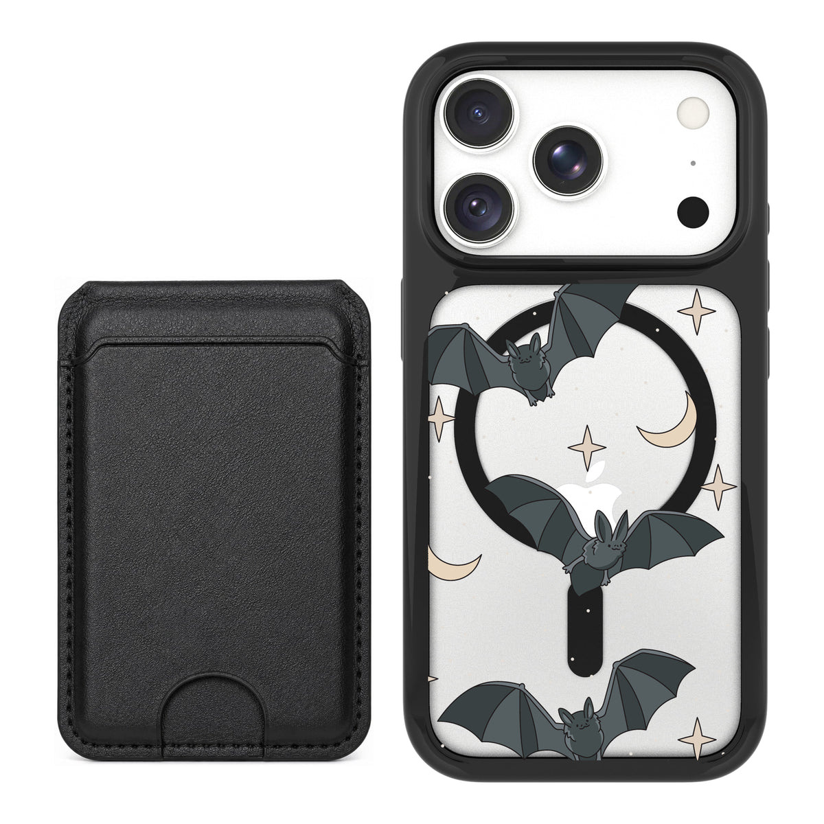 Scooch MagCase Batty Skies black magwallet bundle featuring the original Batty Skies print
