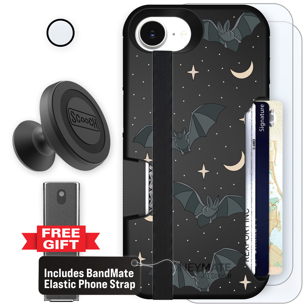 Scooch Moneymate Batty Skies defender bundle featuring the original Batty Skies print