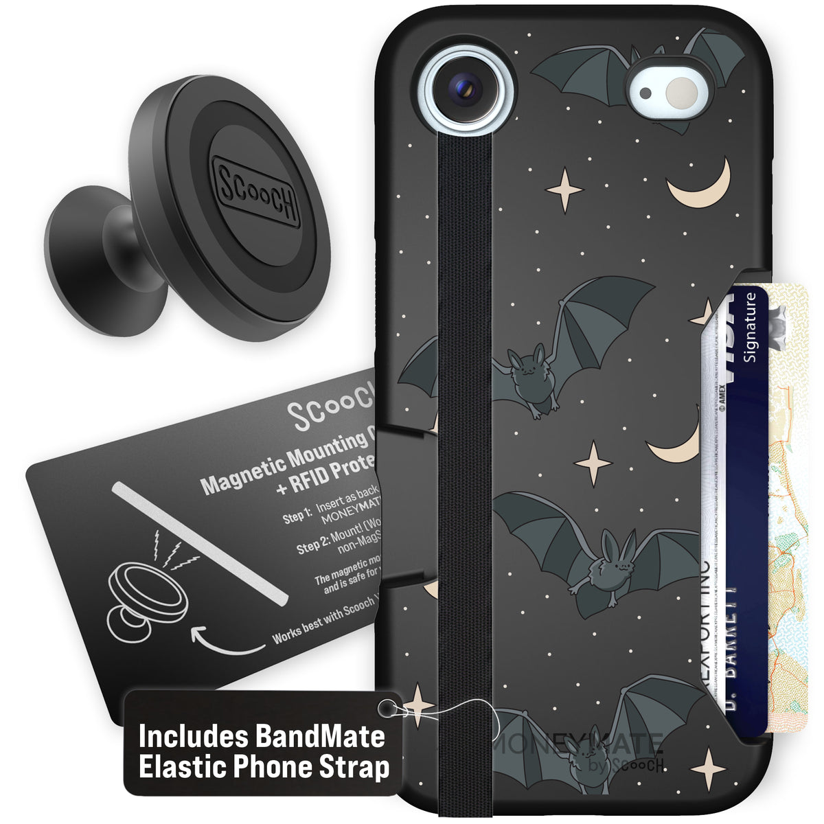 Scooch Moneymate Batty Skies starter bundle featuring the original Batty Skies print