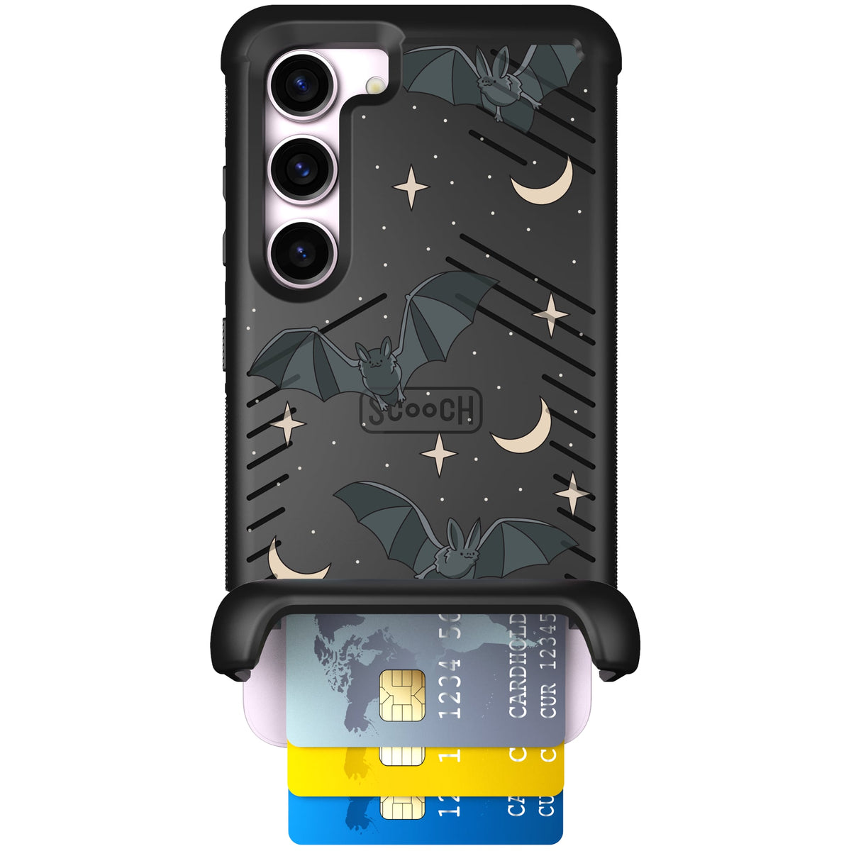Scooch Wingmate Batty Skies case featuring the original Batty Skies print