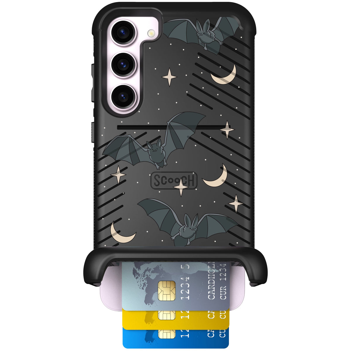 Scooch Wingmate Batty Skies case featuring the original Batty Skies print