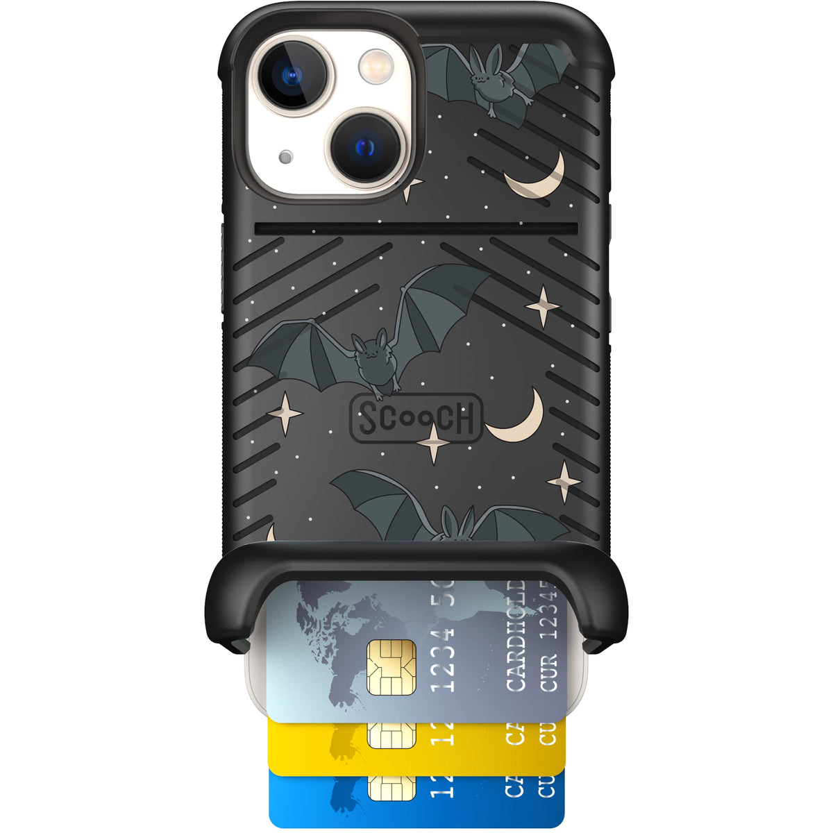 Scooch Wingmate Batty Skies case featuring the original Batty Skies print