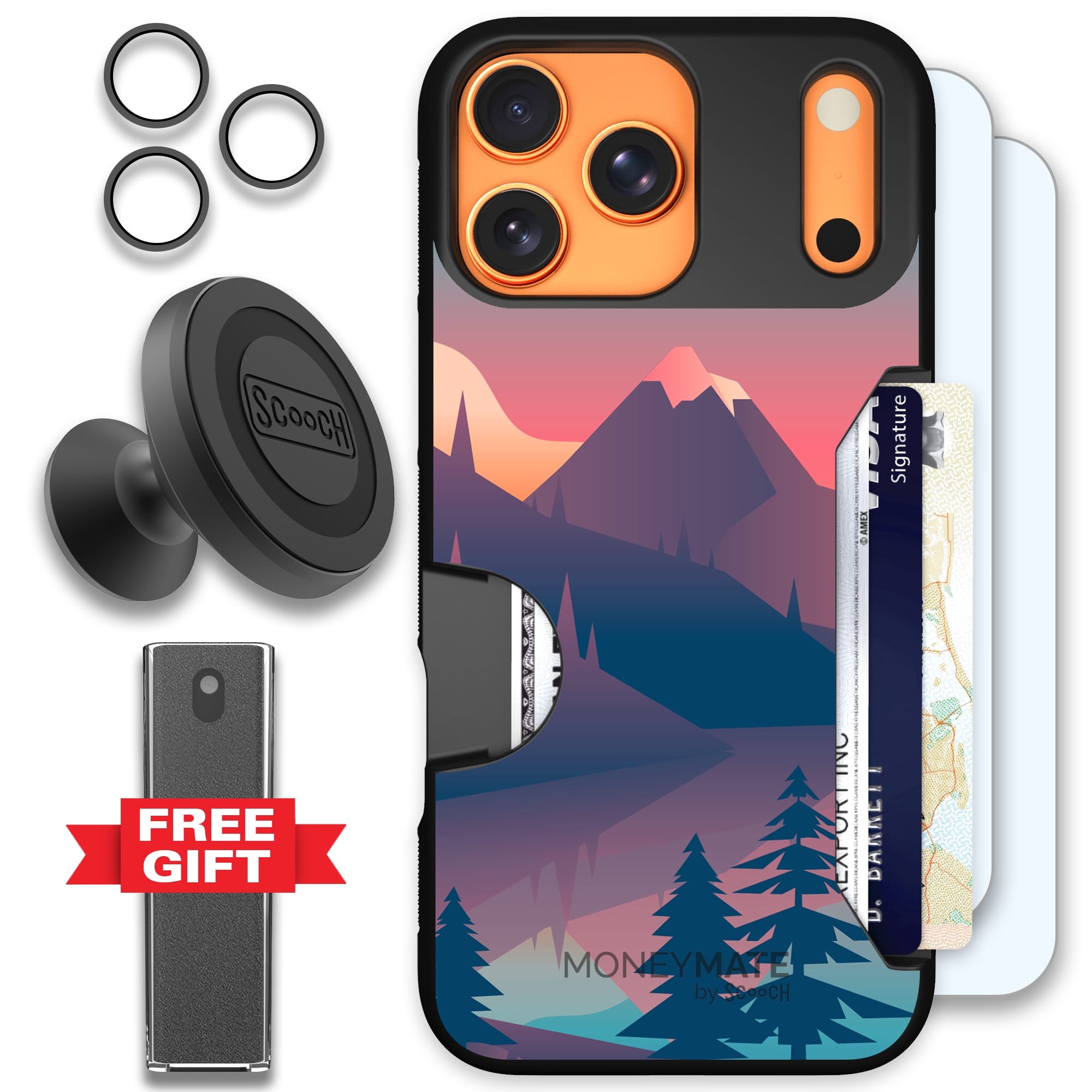 Scooch-Moneymate Defender Bundle for iPhone 17 Pro Max-Mountain Range