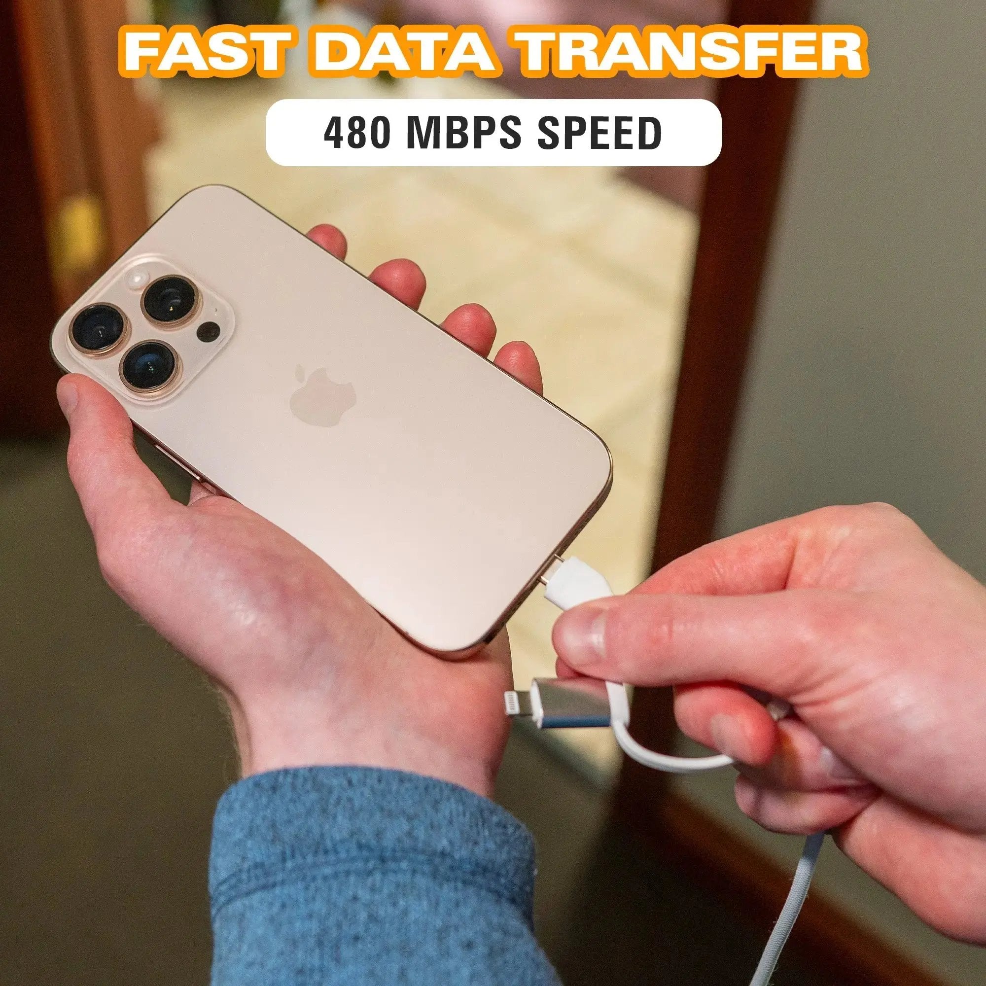 Scooch-JuiceCord 4-in-1 - 60W Charging Cable (4FT) with USB-A, USB-C, and Lightning-