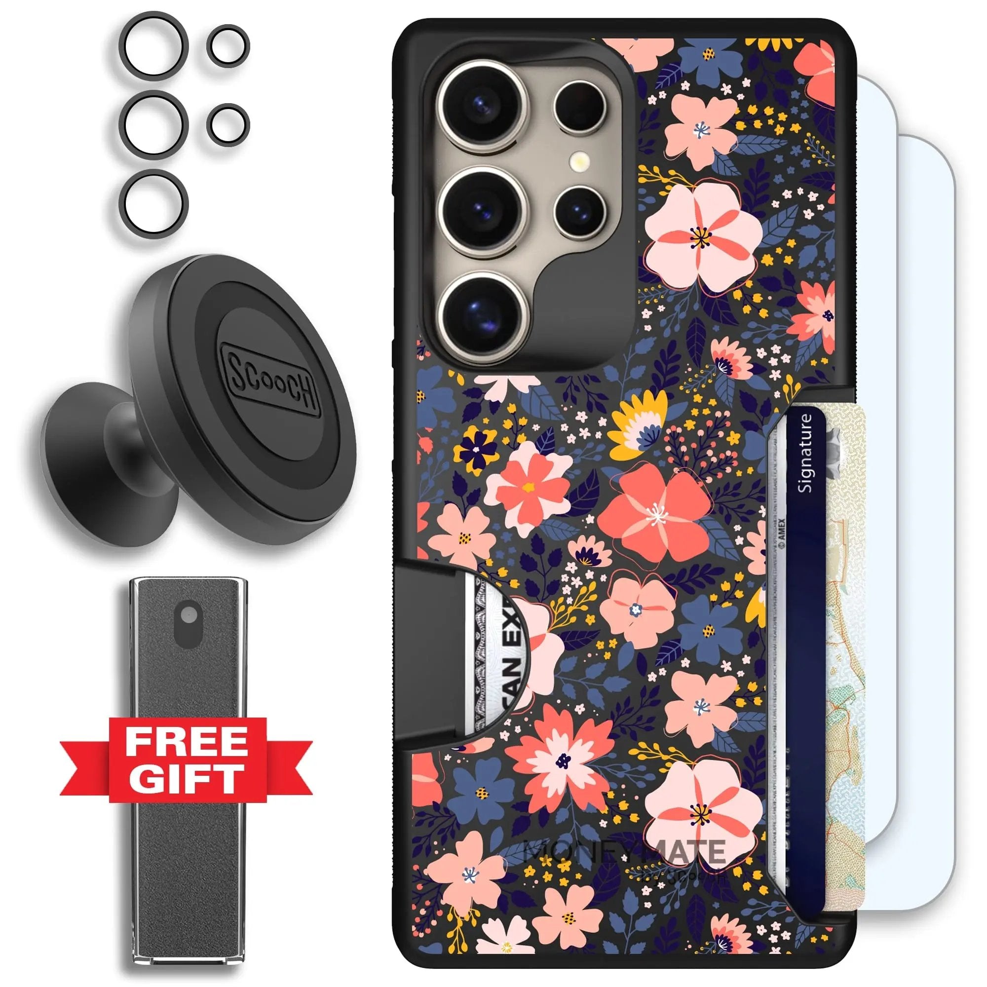 Scooch-Moneymate Defender Bundle for Samsung Galaxy S25 Ultra-Wildflowers
