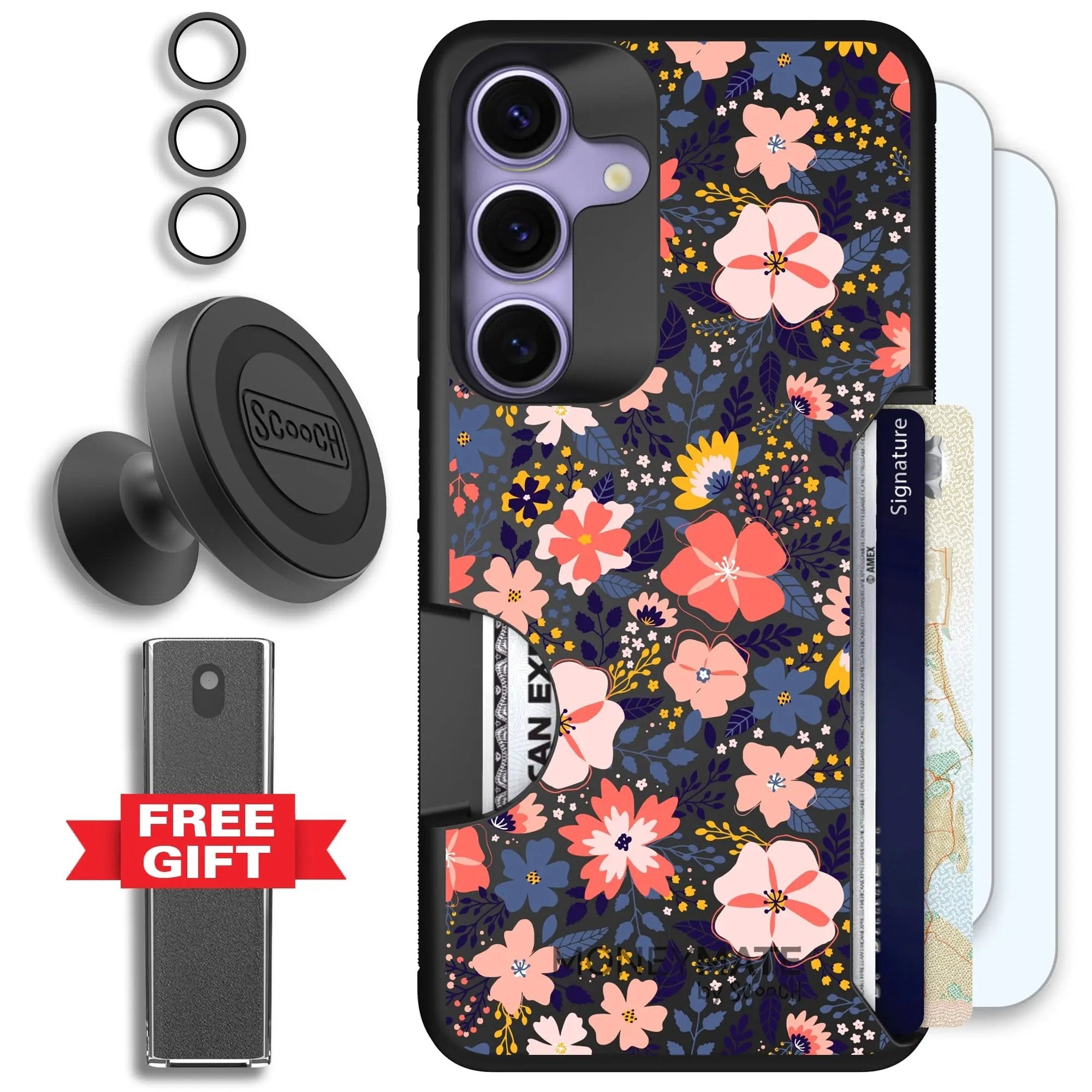 Scooch-Moneymate Defender Bundle for Samsung Galaxy S25-Wildflowers
