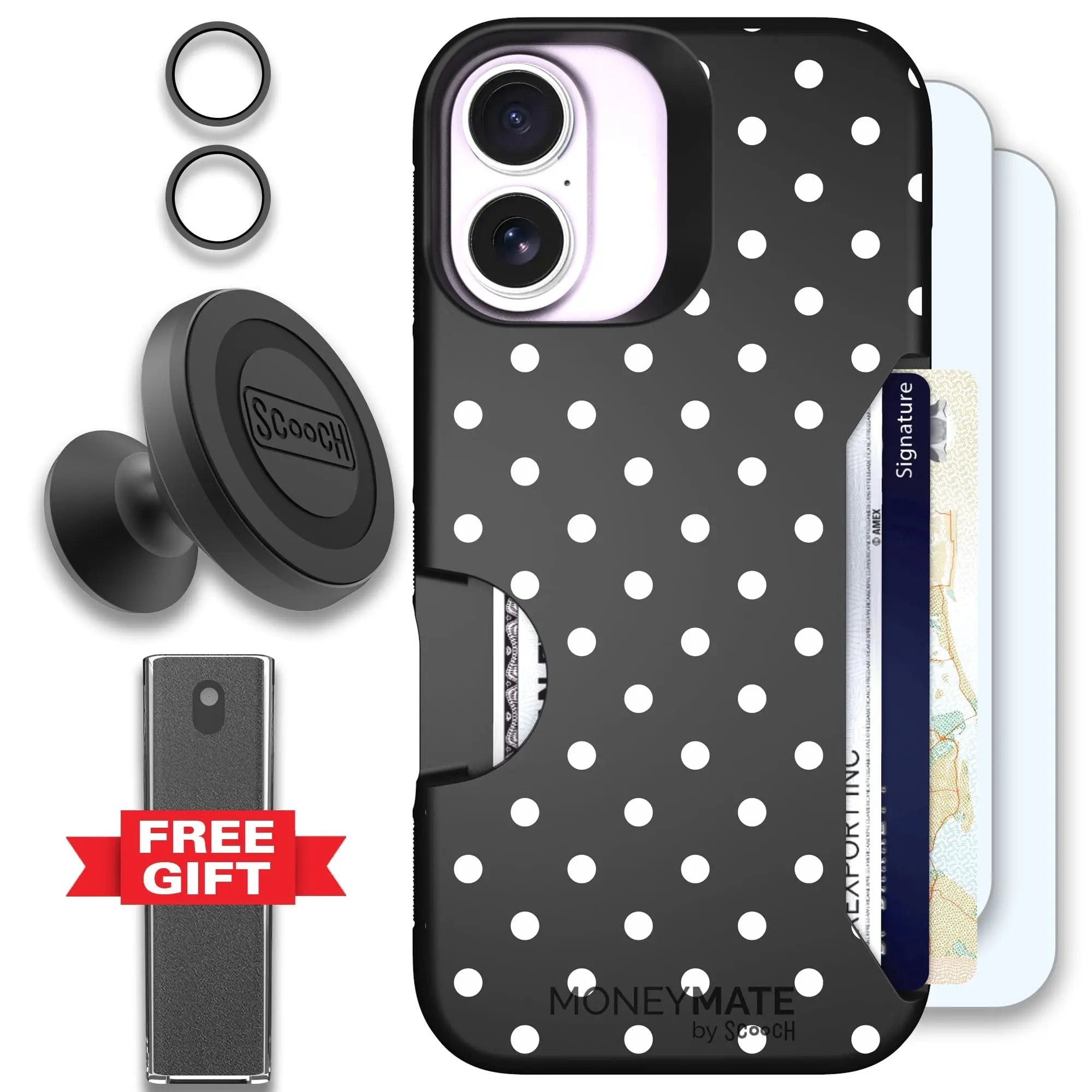 Scooch-Moneymate Defender Bundle for iPhone 17-Polka Dots