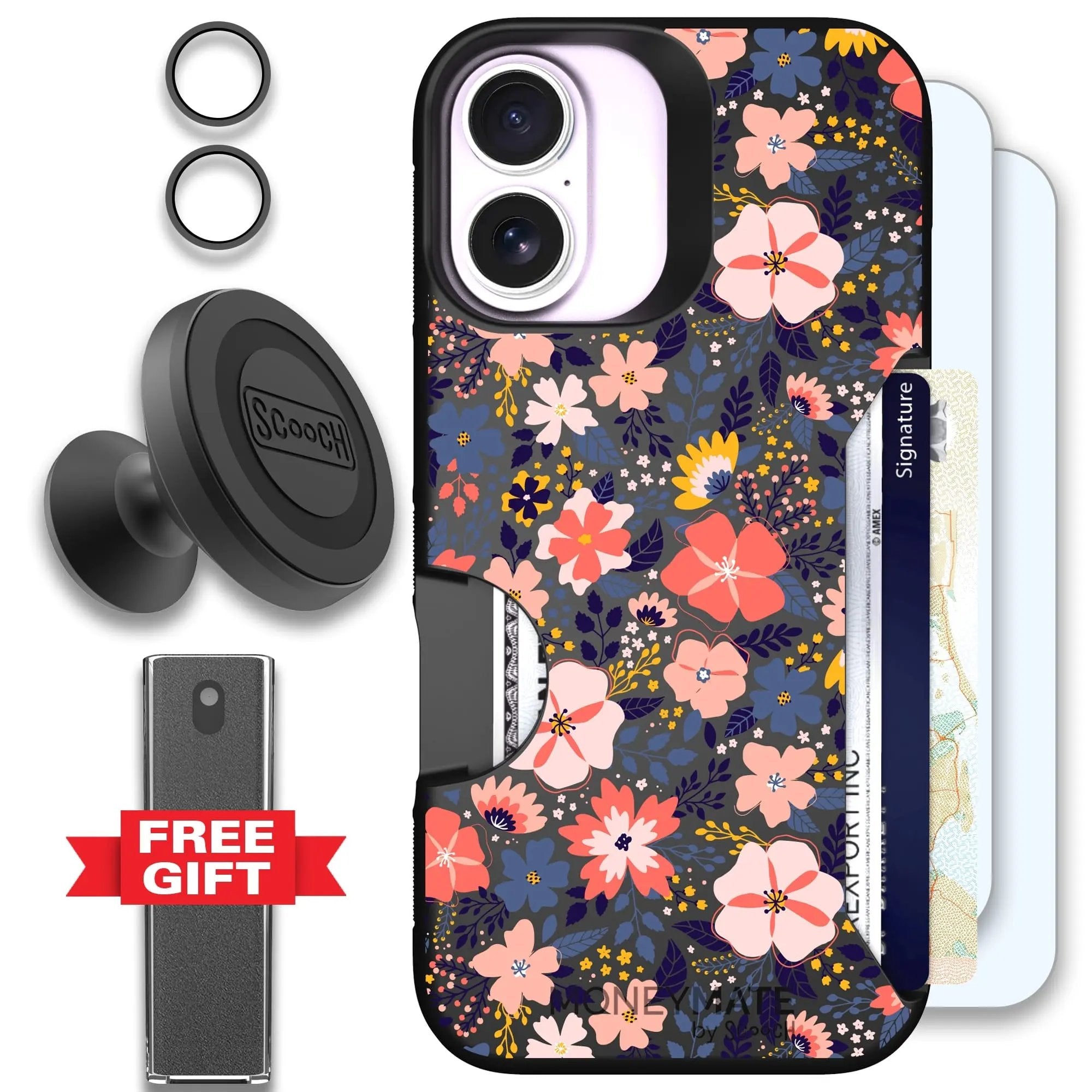 Scooch-Moneymate Defender Bundle for iPhone 17-Wildflowers