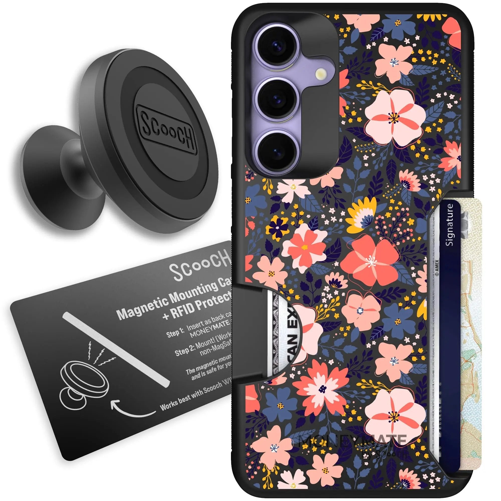 Scooch-Moneymate Starter Bundle for Samsung Galaxy S25+-Wildflowers