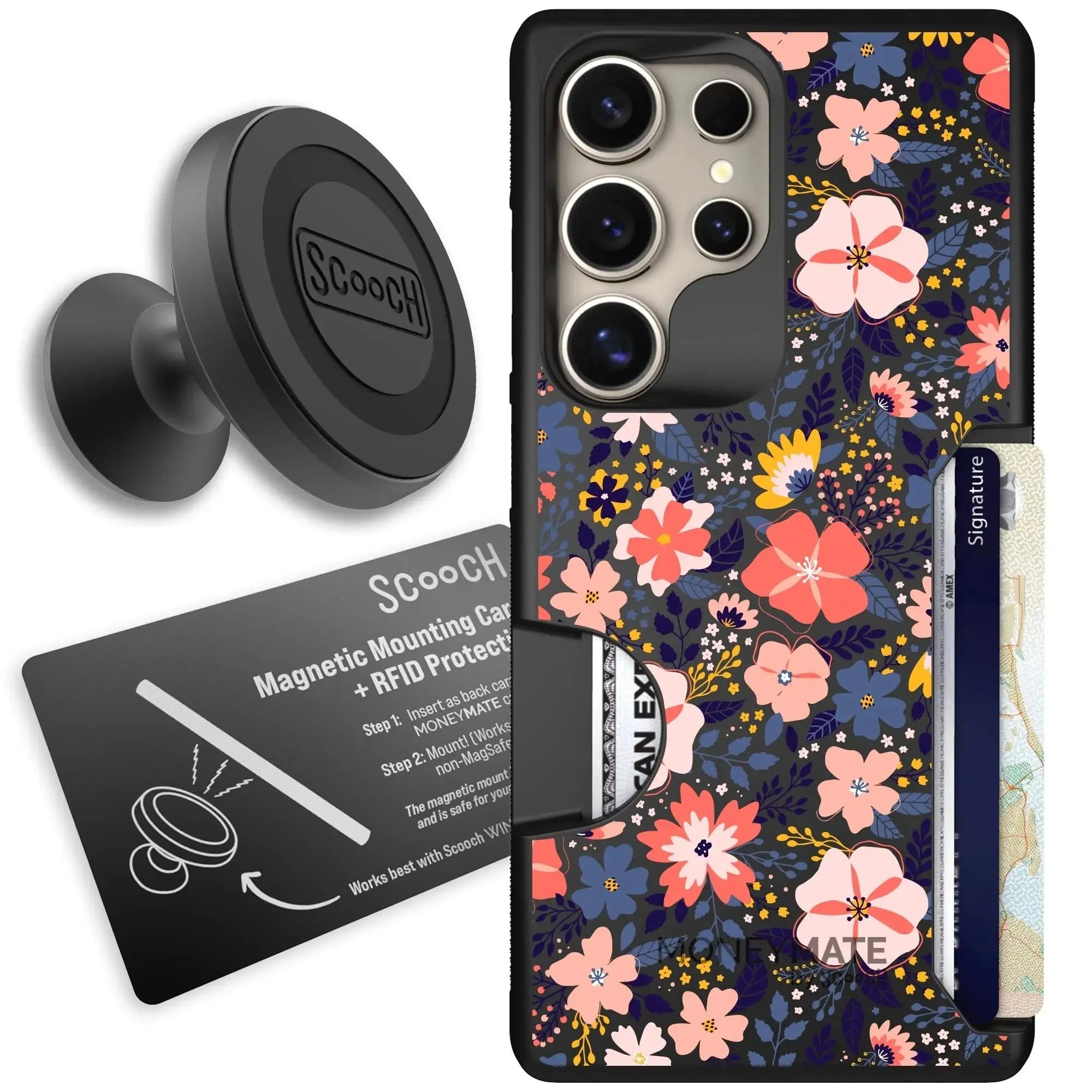 Scooch-Moneymate Starter Bundle for Samsung Galaxy S26 Ultra-Wildflowers