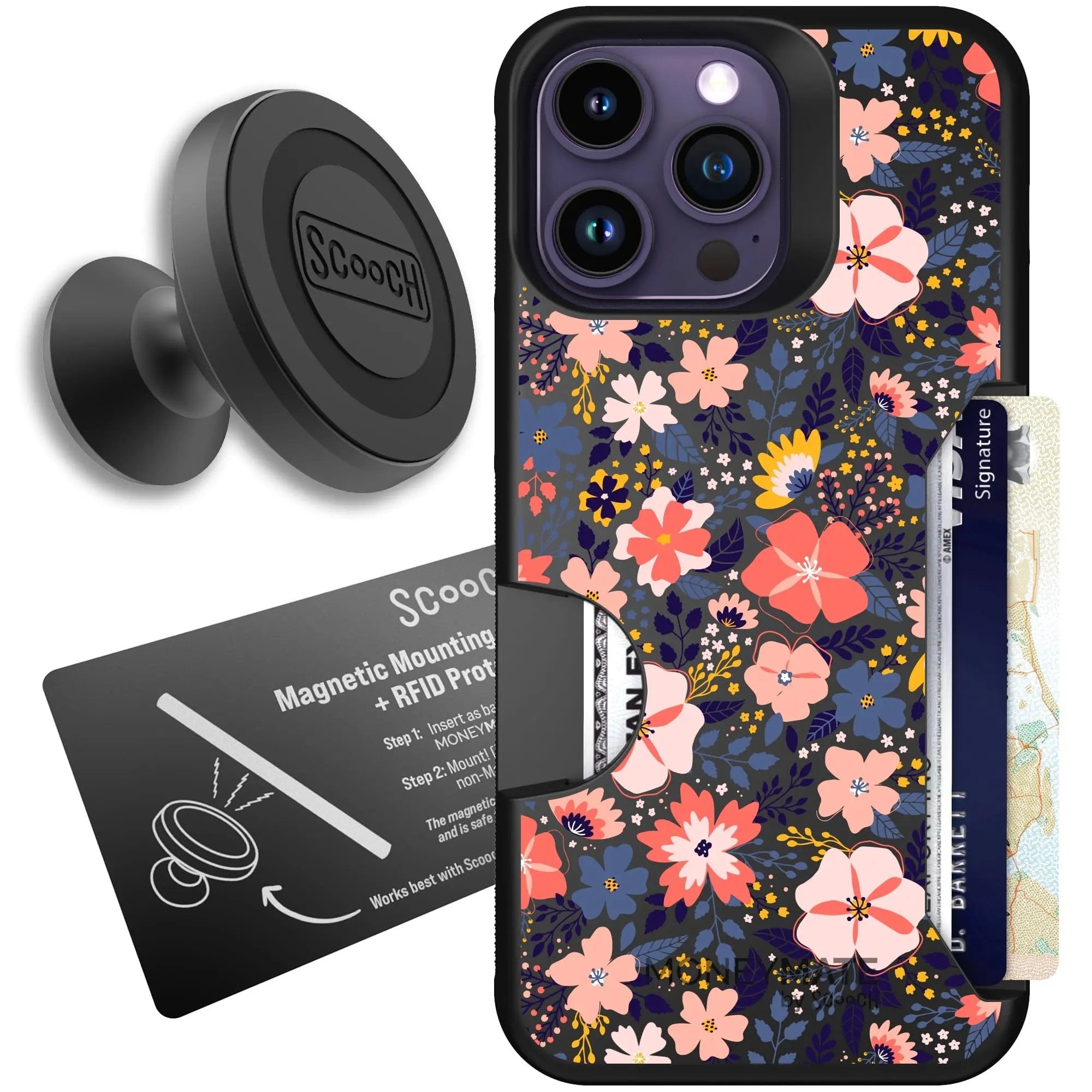 Scooch-Moneymate Starter Bundle for iPhone 14 Pro Max-Wildflowers