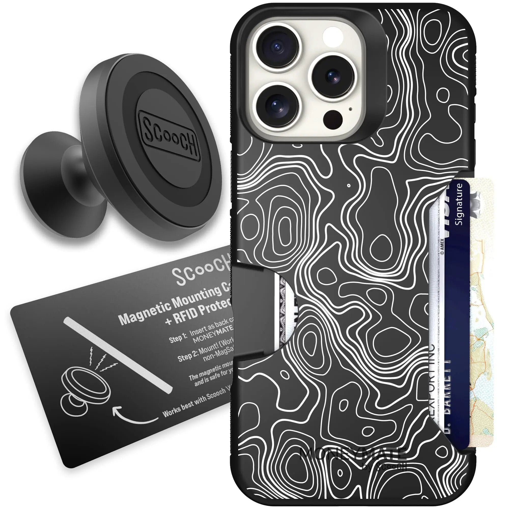 Scooch-Moneymate Starter Bundle for iPhone 16 Pro Max-Topography