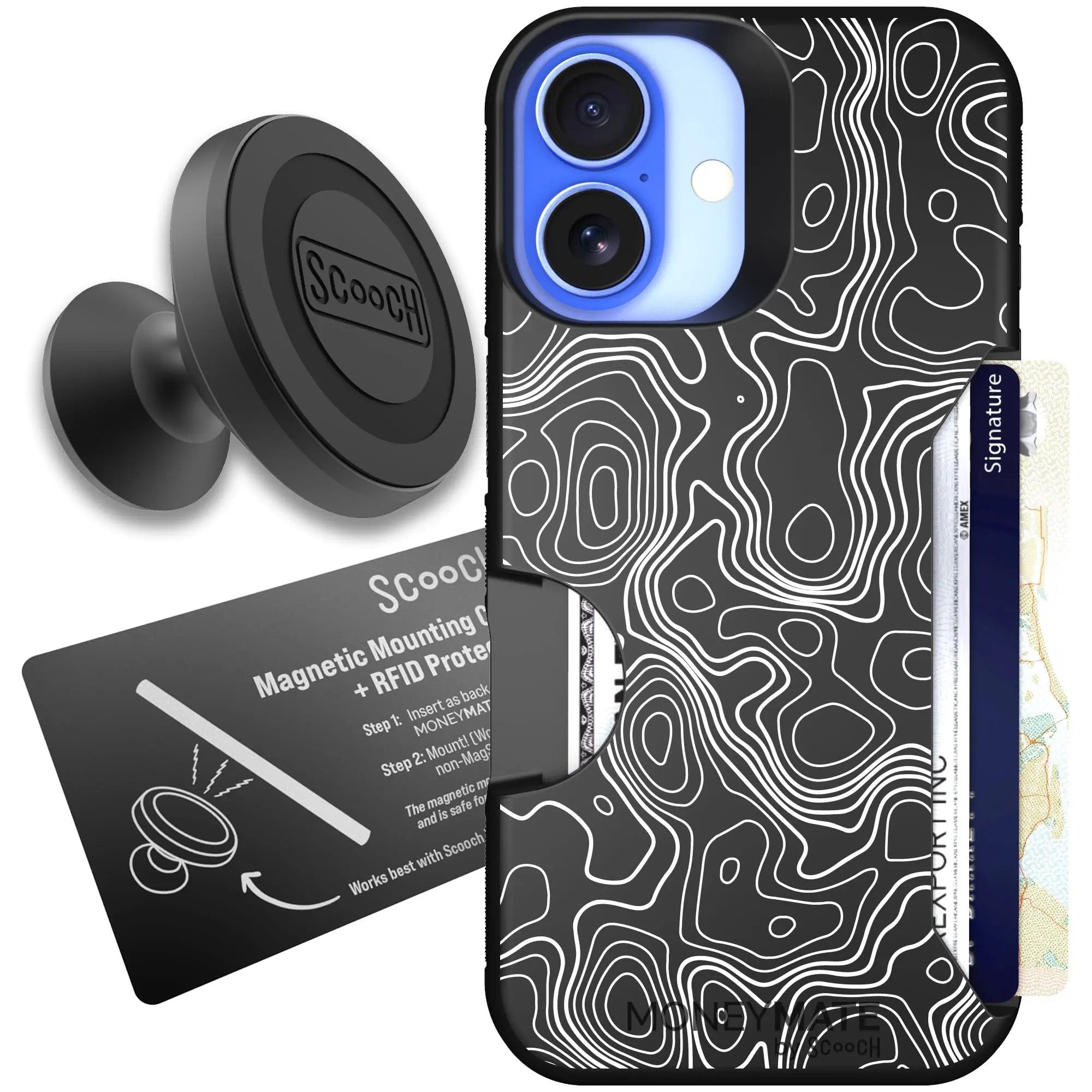 Scooch-Moneymate Starter Bundle for iPhone 16-Topography