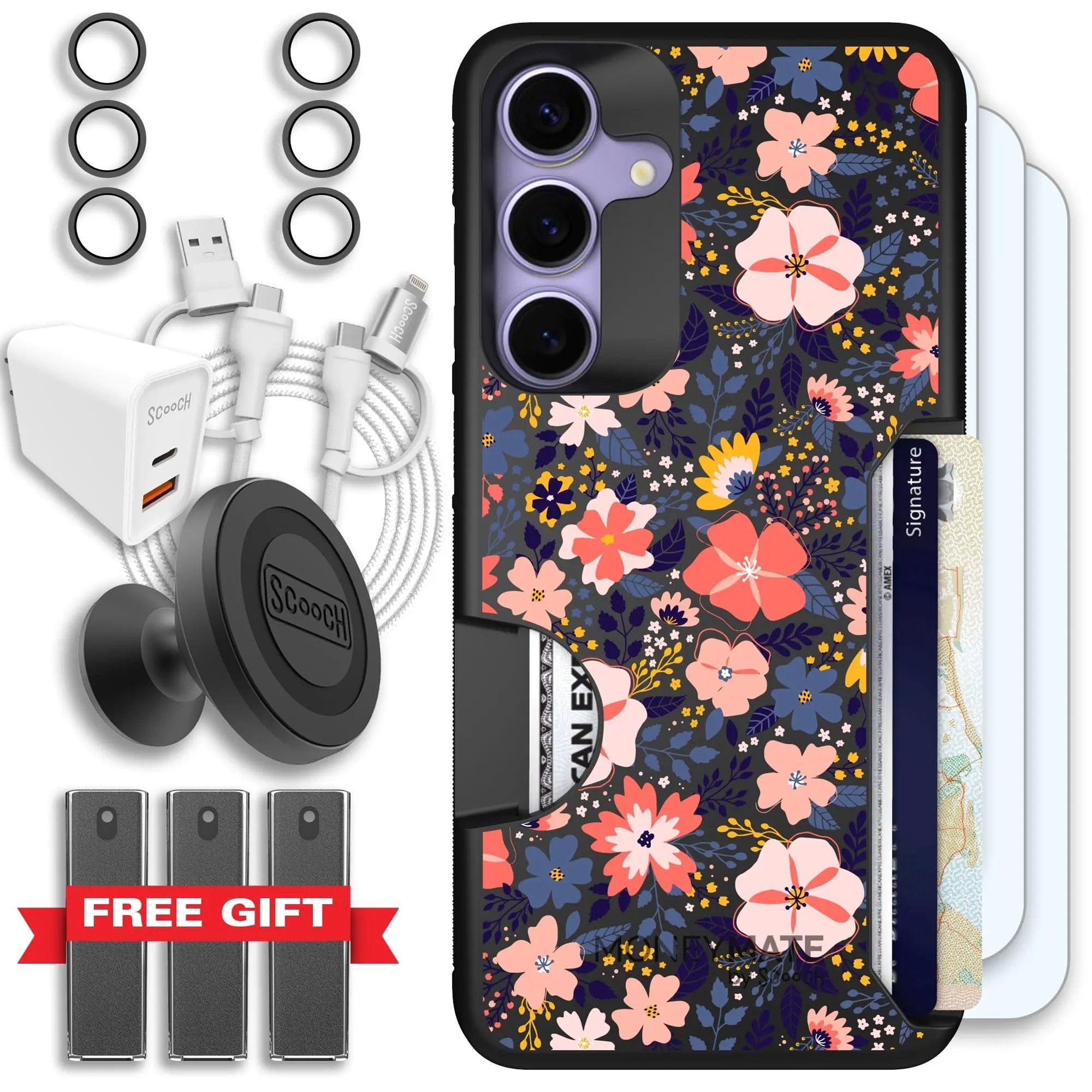 Scooch-Moneymate Ultimate Bundle for Samsung Galaxy S25+-Wildflowers