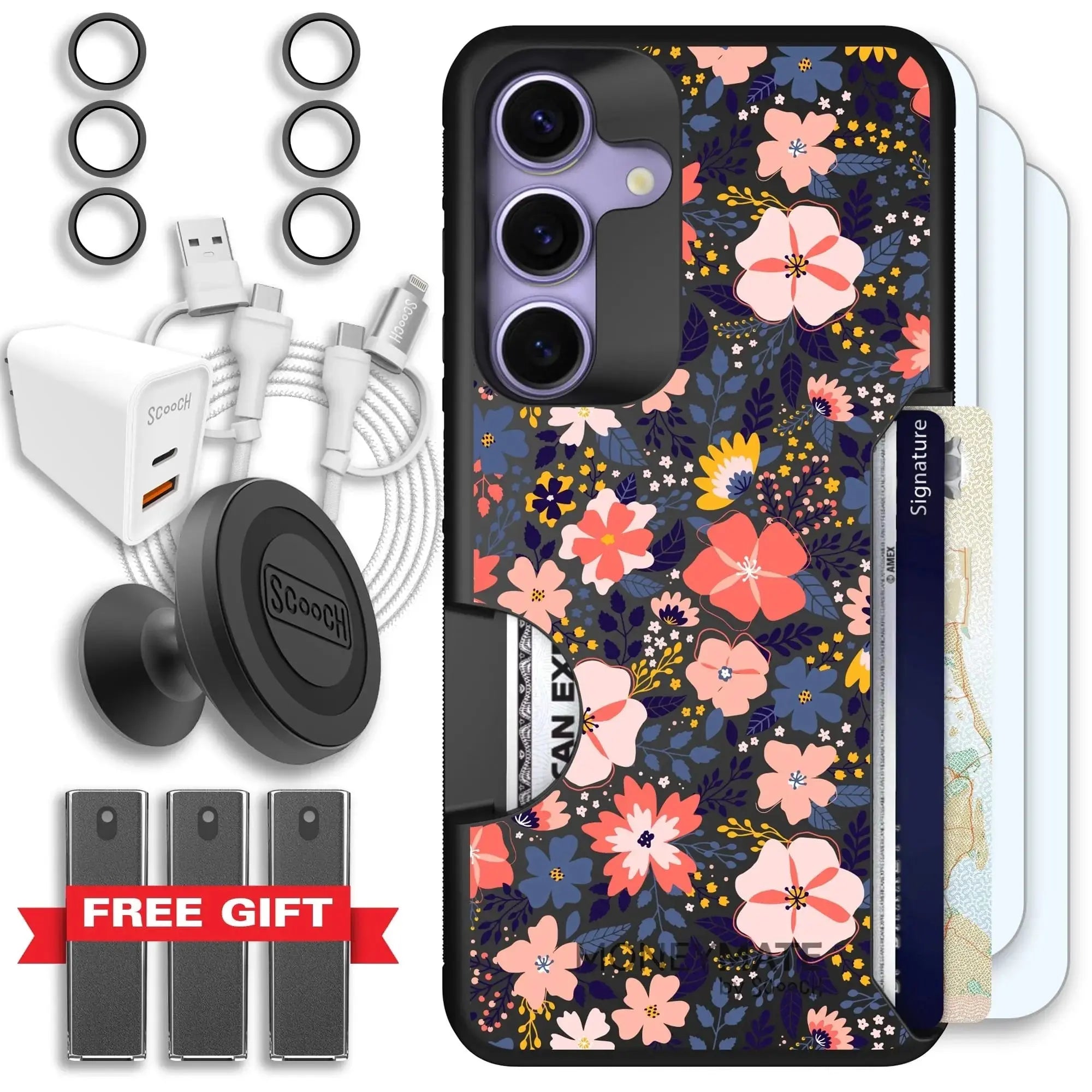 Scooch-Moneymate Ultimate Bundle for Samsung Galaxy S26-Wildflowers