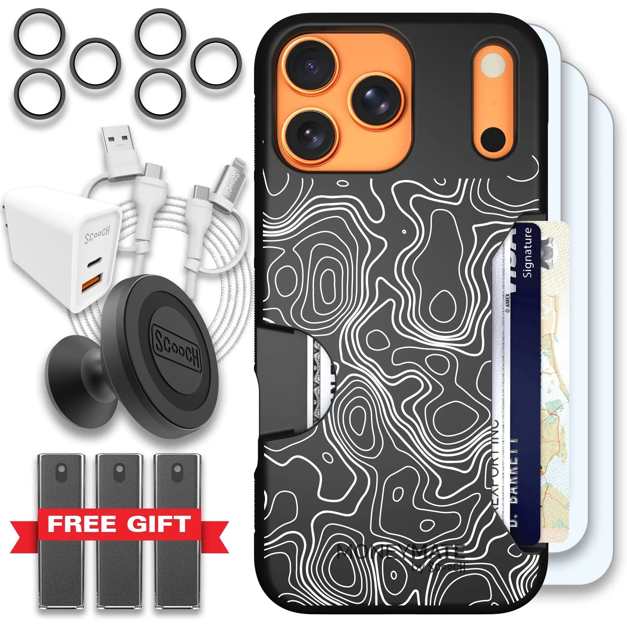 Scooch-Moneymate Ultimate Bundle for iPhone 17 Pro Max-Topography