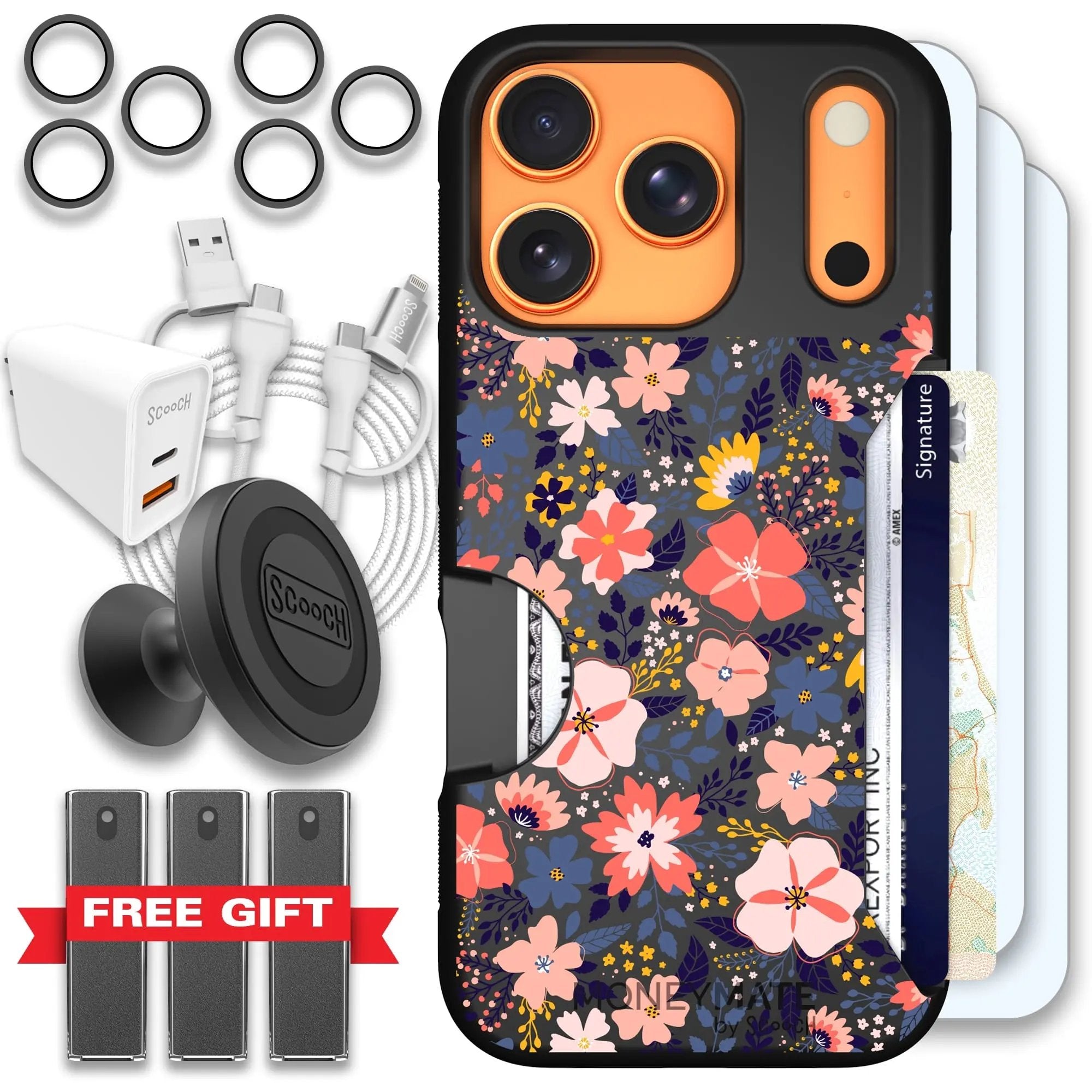 Scooch-Moneymate Ultimate Bundle for iPhone 17 Pro-Wildflowers