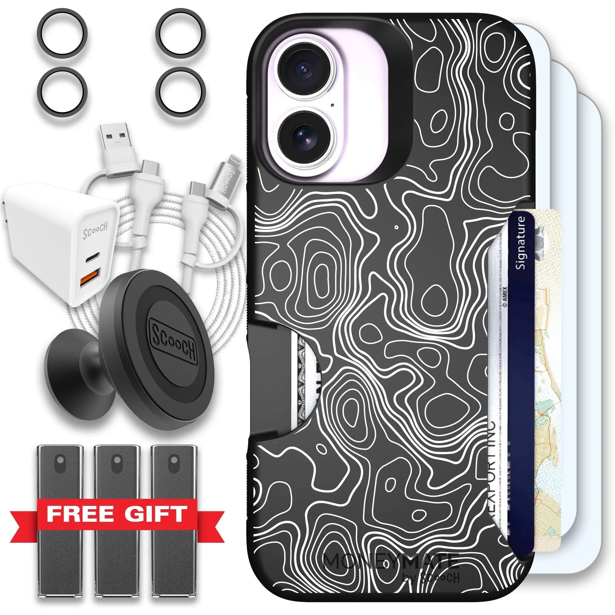 Scooch-Moneymate Ultimate Bundle for iPhone 17-Topography