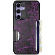 Scooch Moneymate in Purple Petunias | Slim Wallet Case with Card Holder - Galaxy S26 Case Only