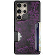 Scooch Moneymate in Purple Petunias | Slim Wallet Case with Card Holder - Galaxy S26 Ultra Case Only