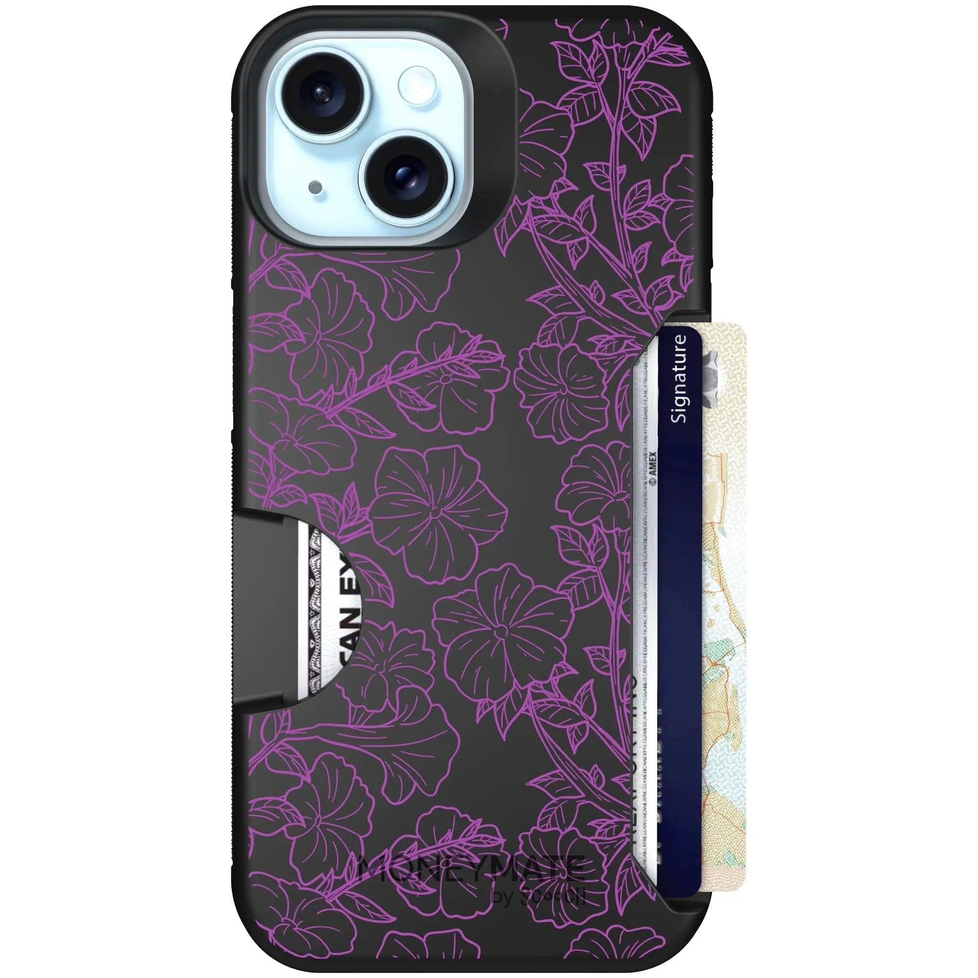 Scooch-Moneymate for iPhone 14-Purple Petunias