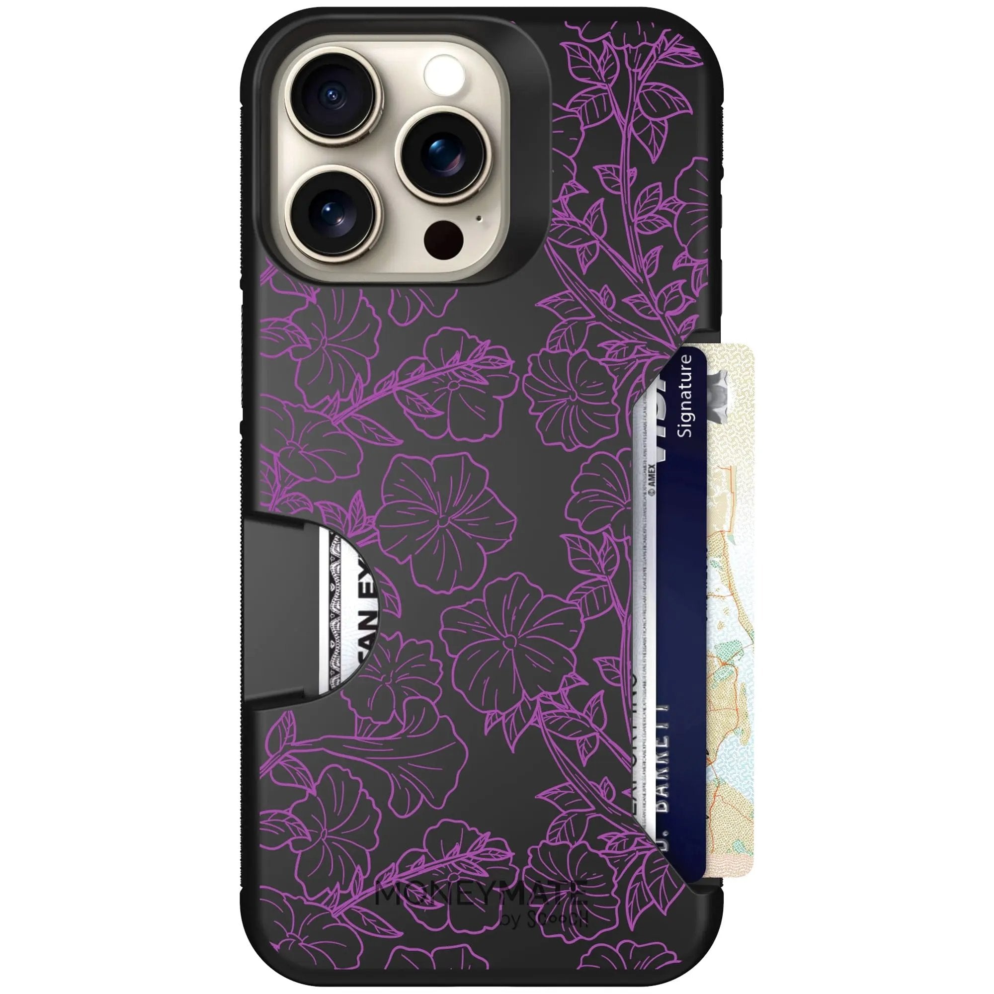 Scooch-Moneymate for iPhone 15 Pro Max-Purple Petunias