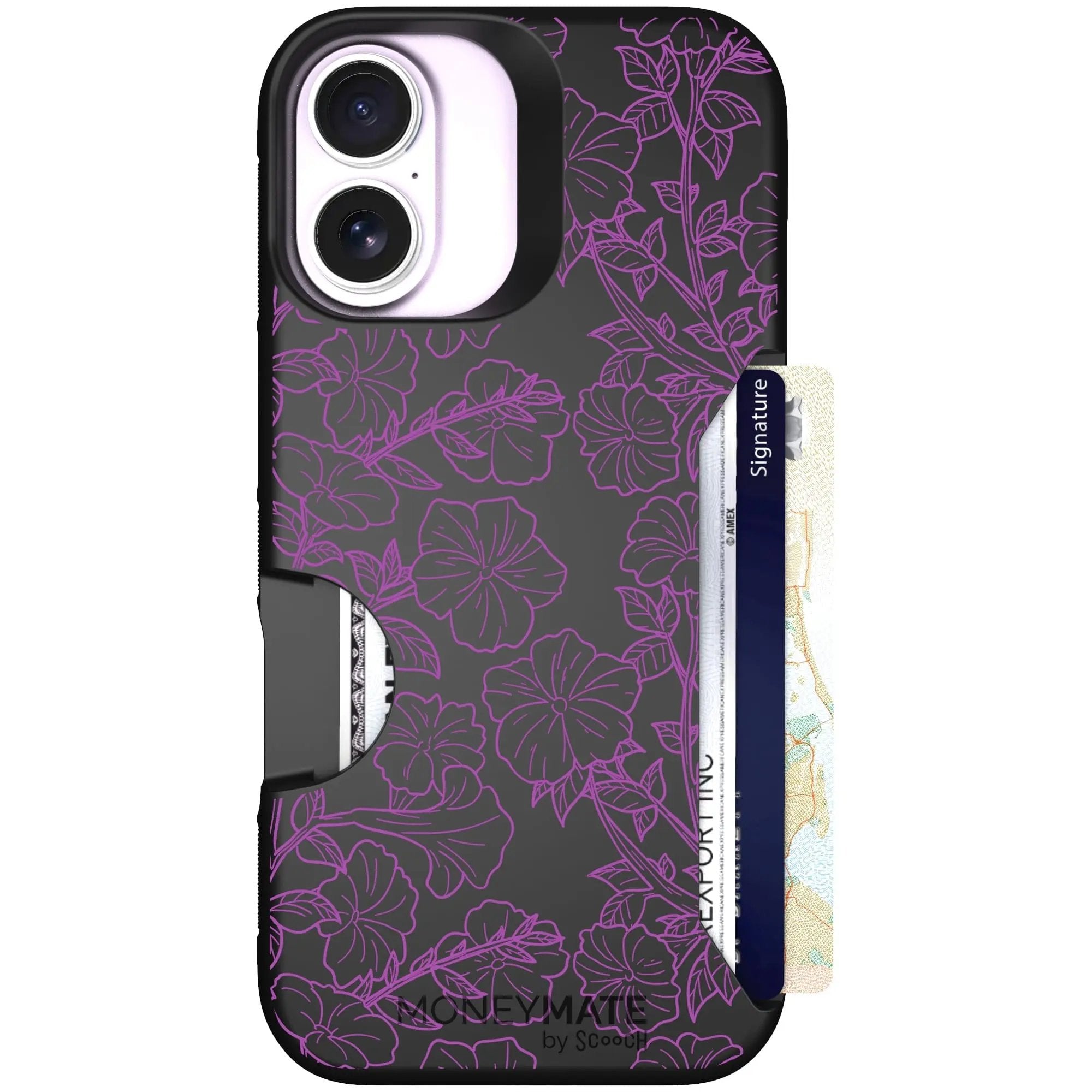 Scooch-Moneymate for iPhone 17-Purple Petunias