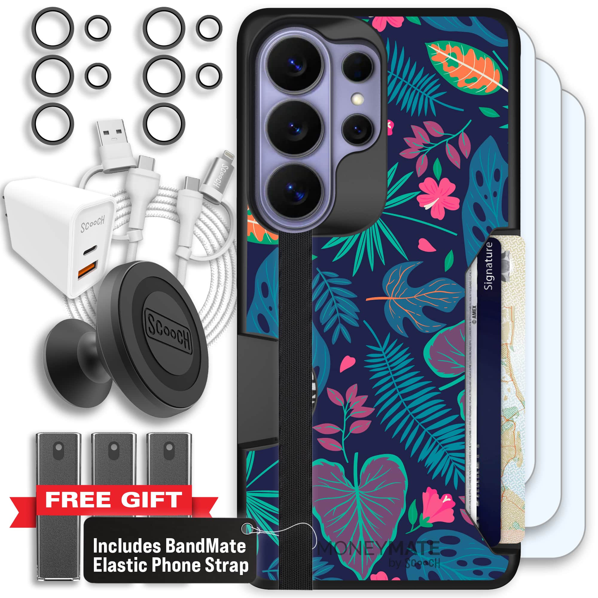 Moneymate - S26 Ultra - Tropical Leaves - Ultimate Bundle