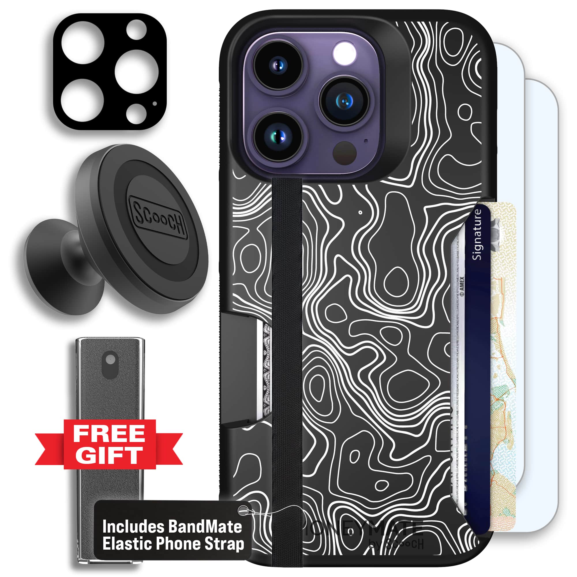 Moneymate - iPhone 14 Pro - Topography - Defender Bundle