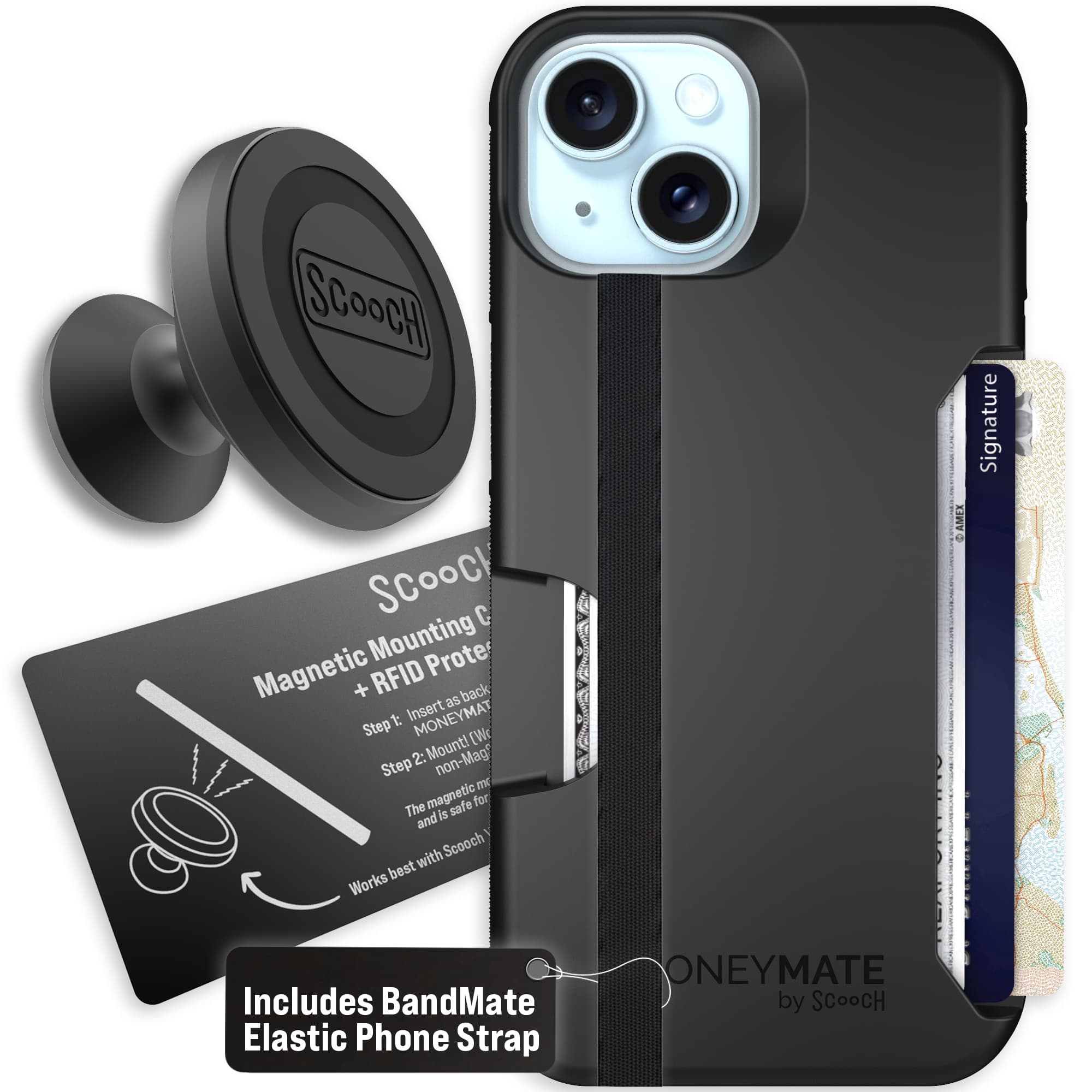 Moneymate - iPhone 15 - Black - Starter Bundle