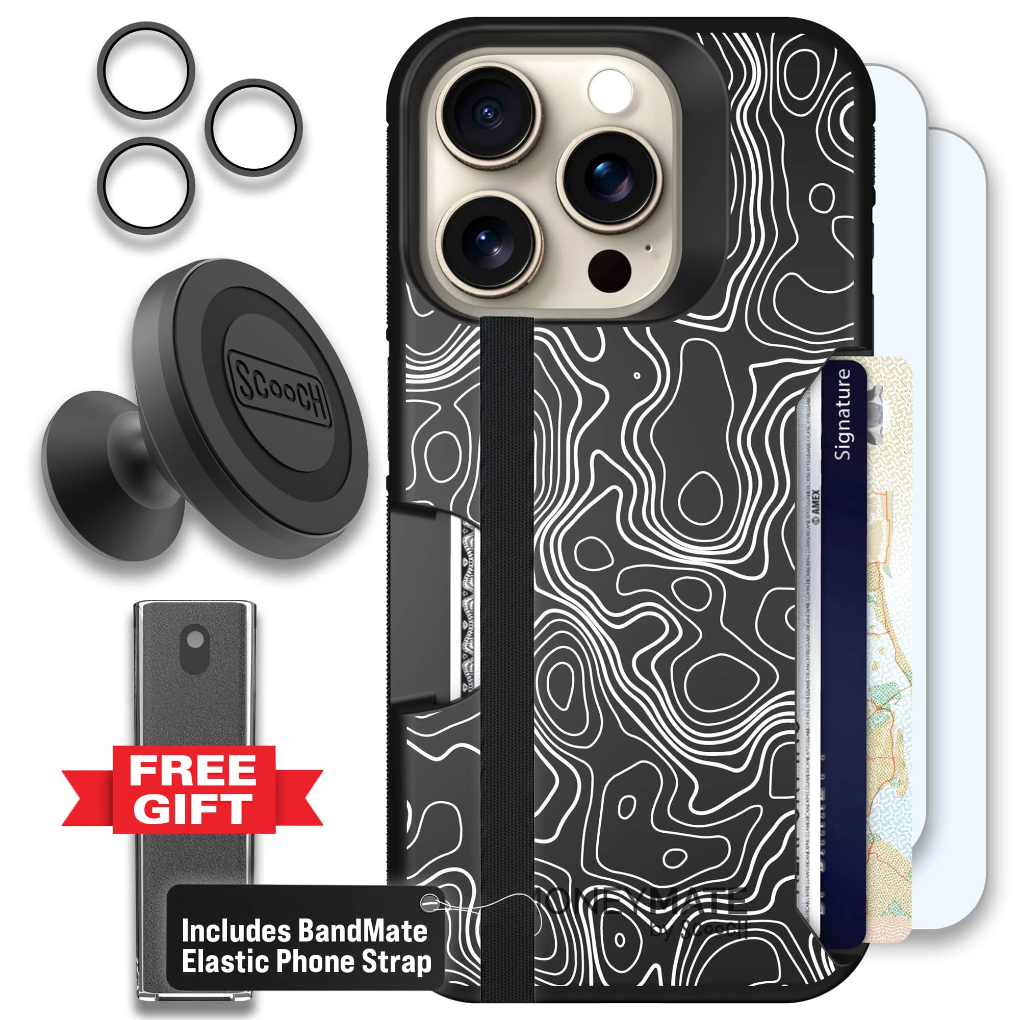 Moneymate - iPhone 15 Pro - Topography - Defender Bundle