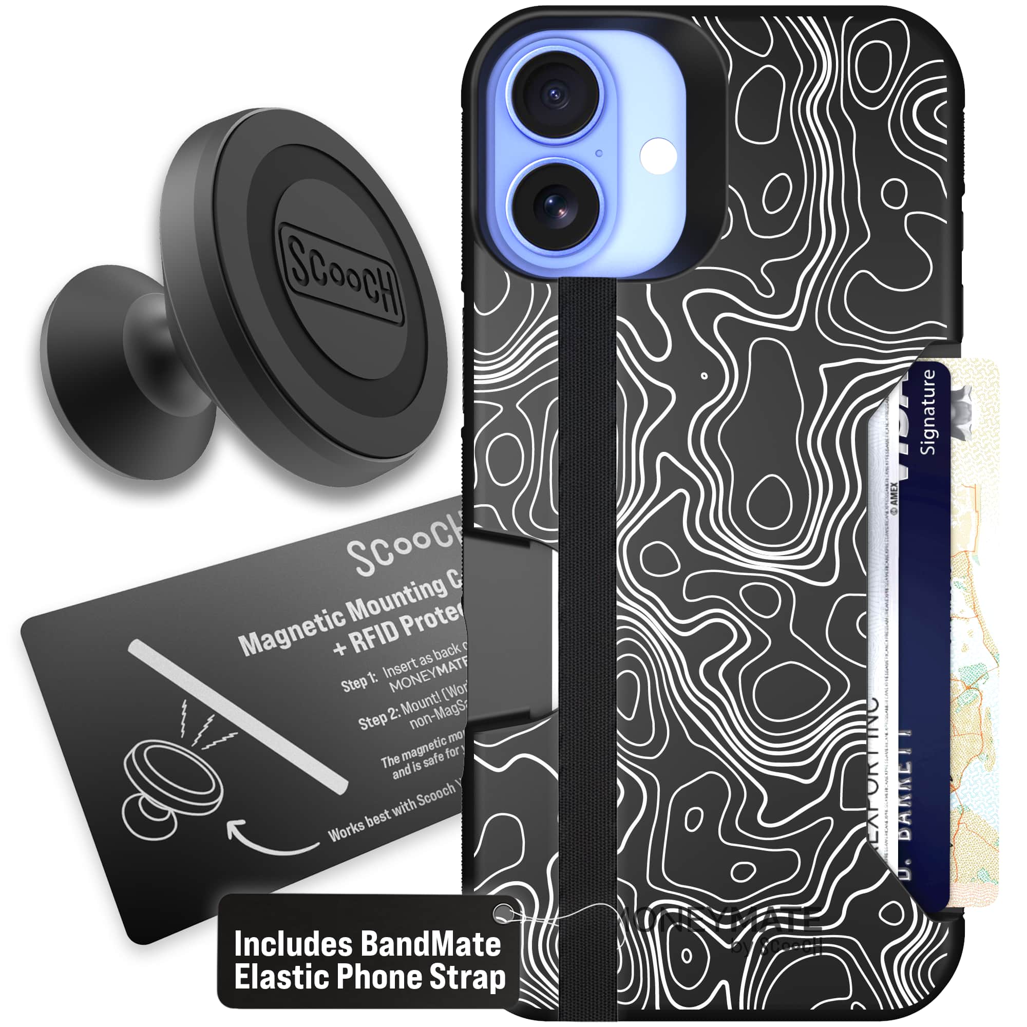 Moneymate - iPhone 16 Plus - Topography - Starter Bundle