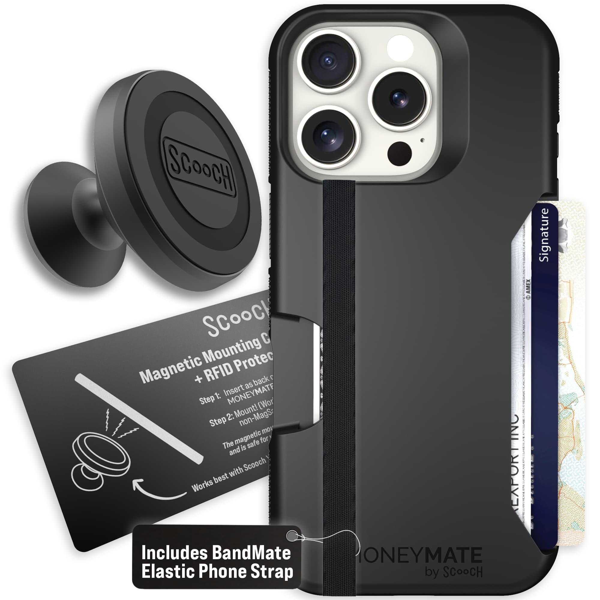 Moneymate - iPhone 16 Pro - Black - Starter Bundle