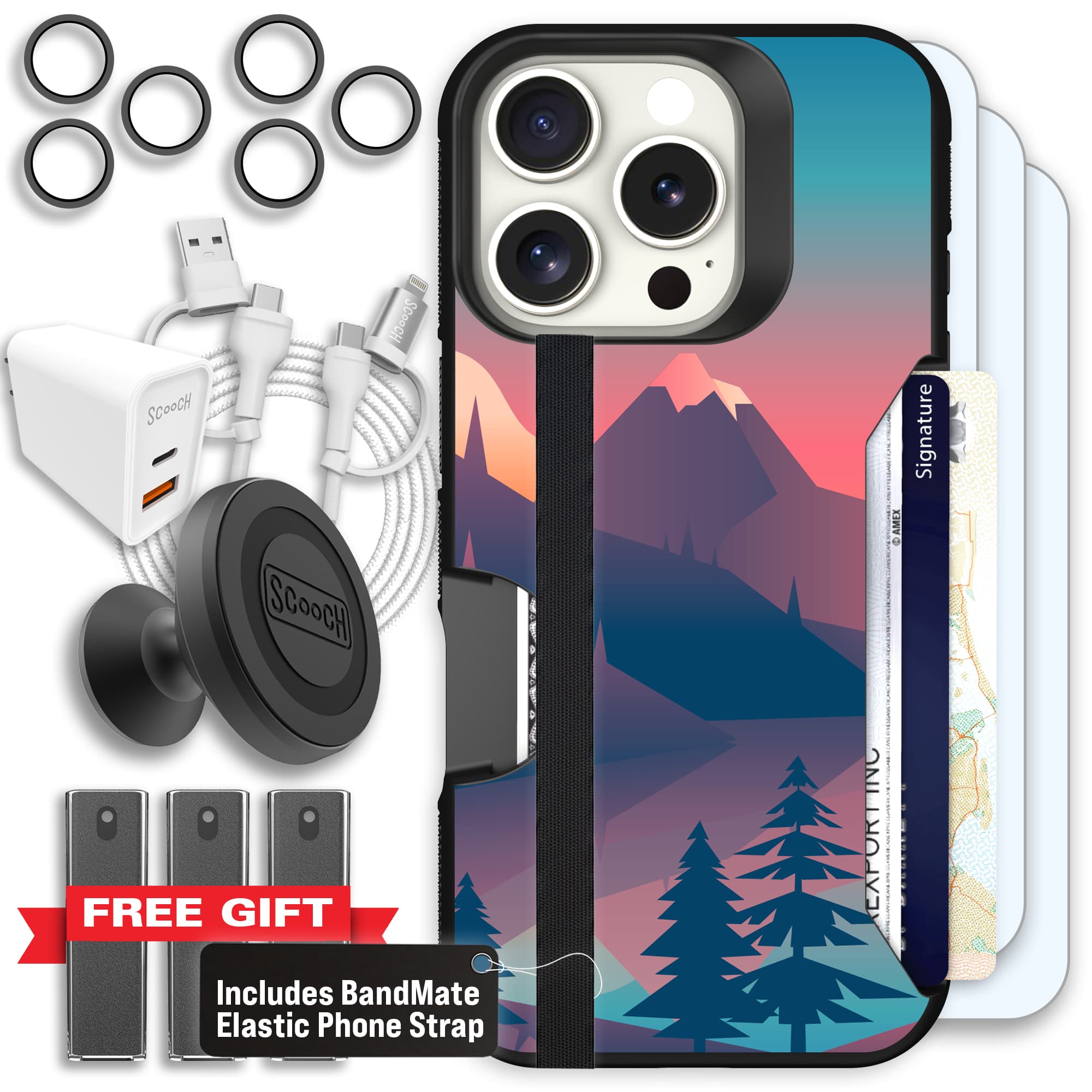 Moneymate - iPhone 16 Pro - Mountain Range - Ultimate Bundle
