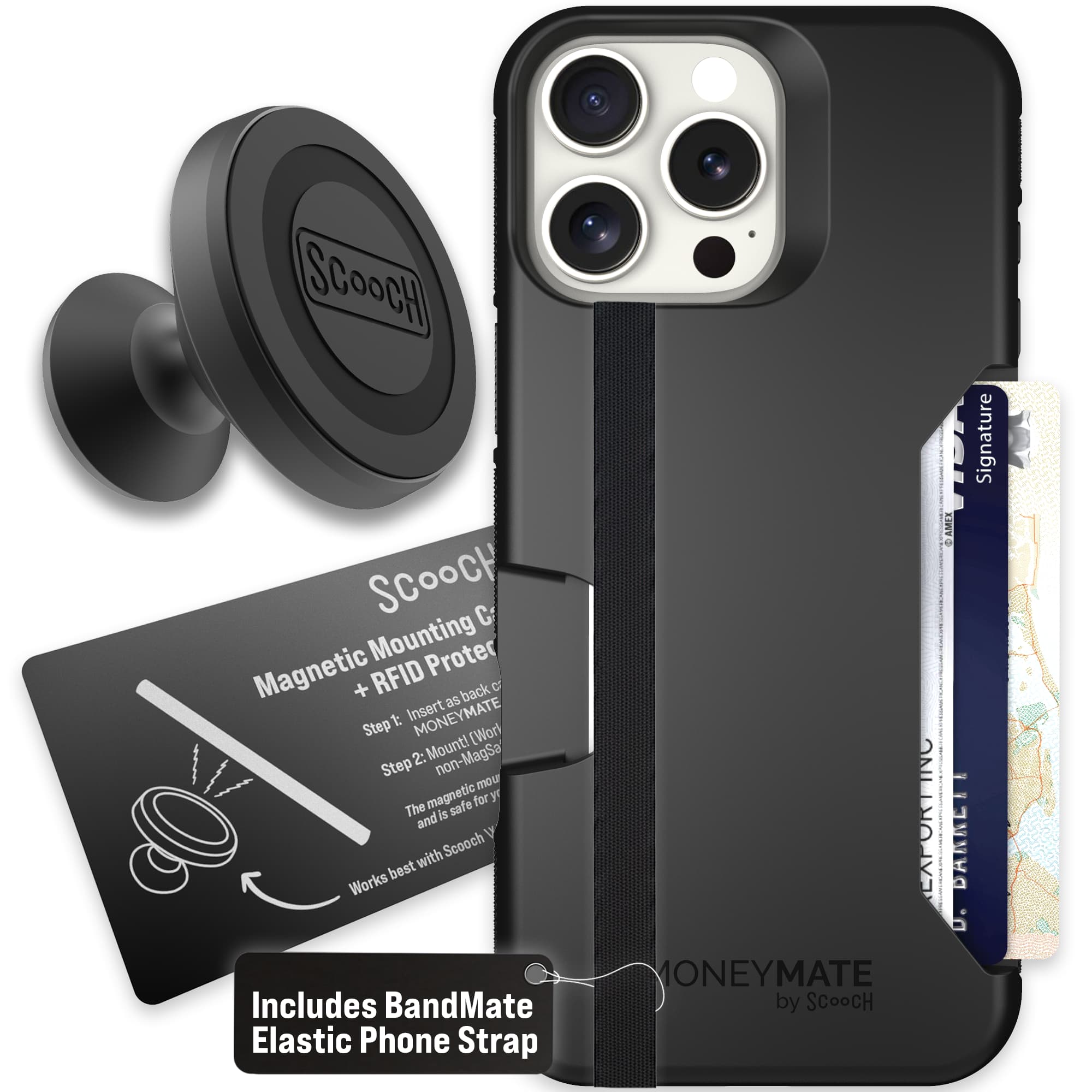Moneymate - iPhone 16 Pro Max - Black - Starter Bundle