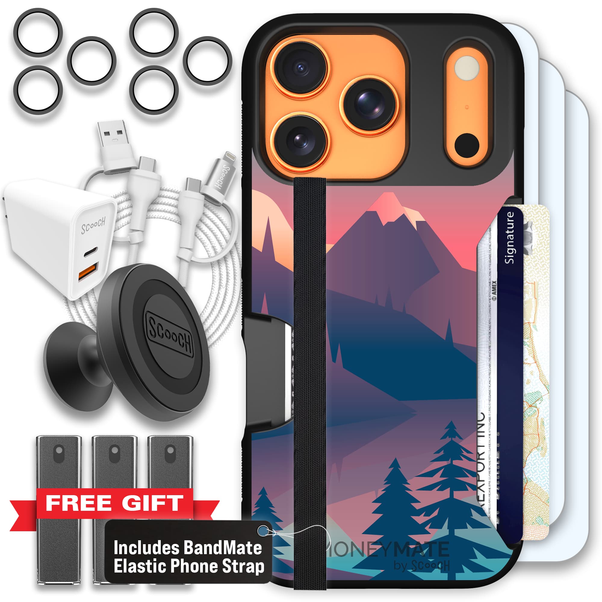 Moneymate - iPhone 17 Pro - Mountain Range - Ultimate Bundle