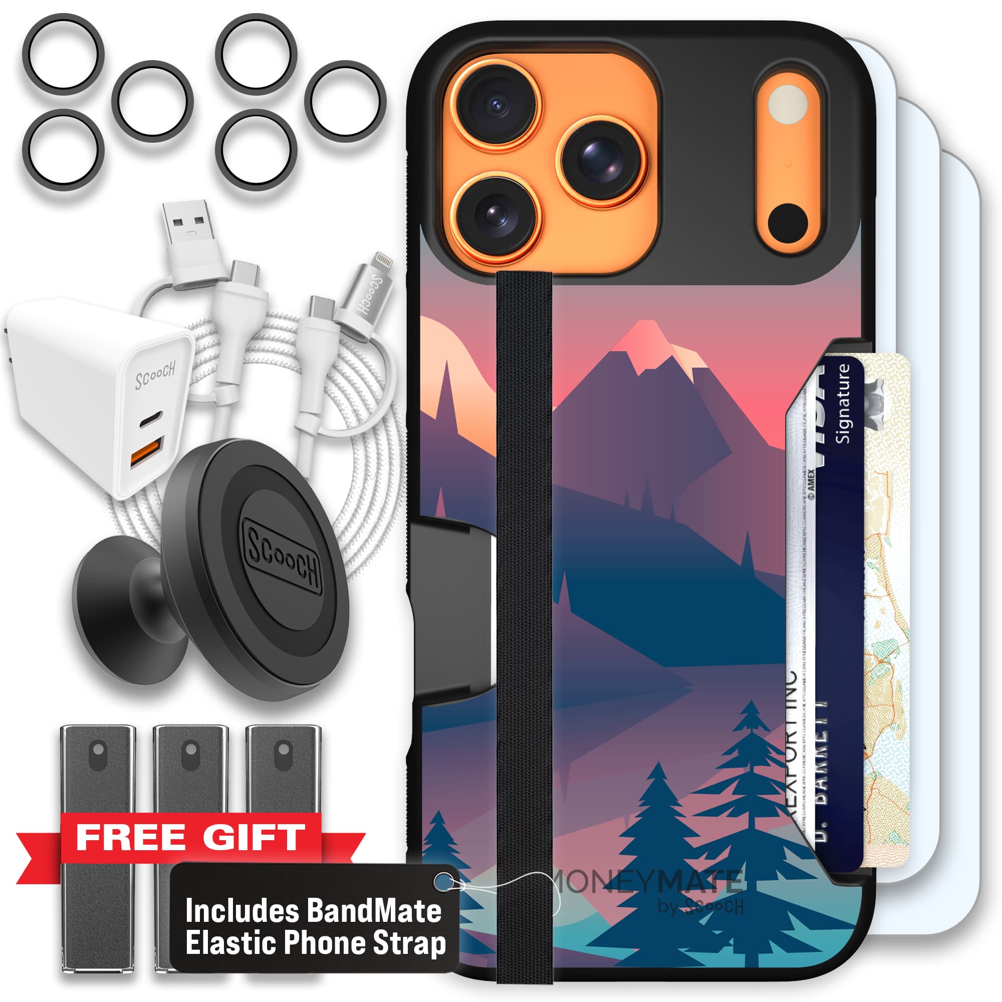 Moneymate - iPhone 17 Pro Max - Mountain Range - Ultimate Bundle