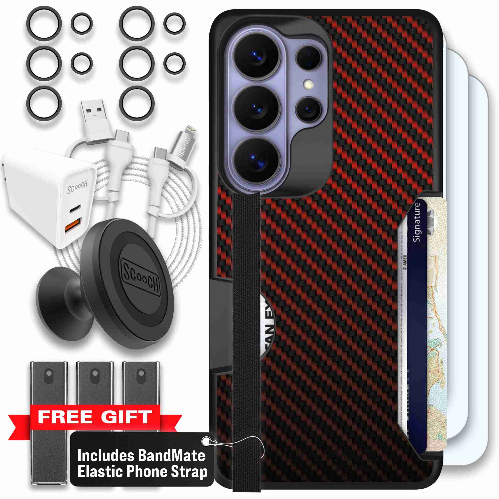 Red Carbon Fiber | website | Galaxy S26 Ultra | Ultimate Bundle