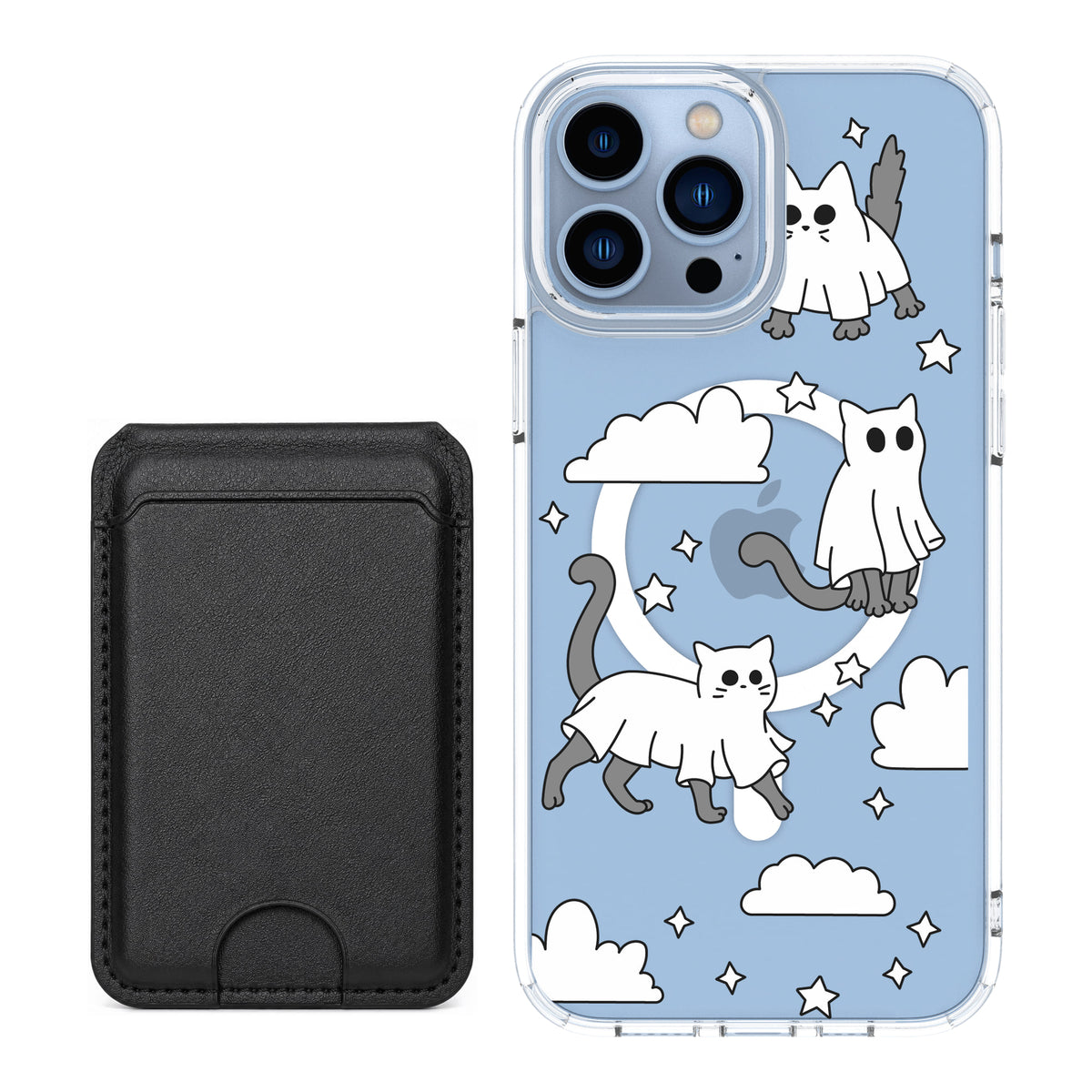 Scooch MagCase Scaredy Cats black magwallet bundle featuring the original Scaredy Cats print