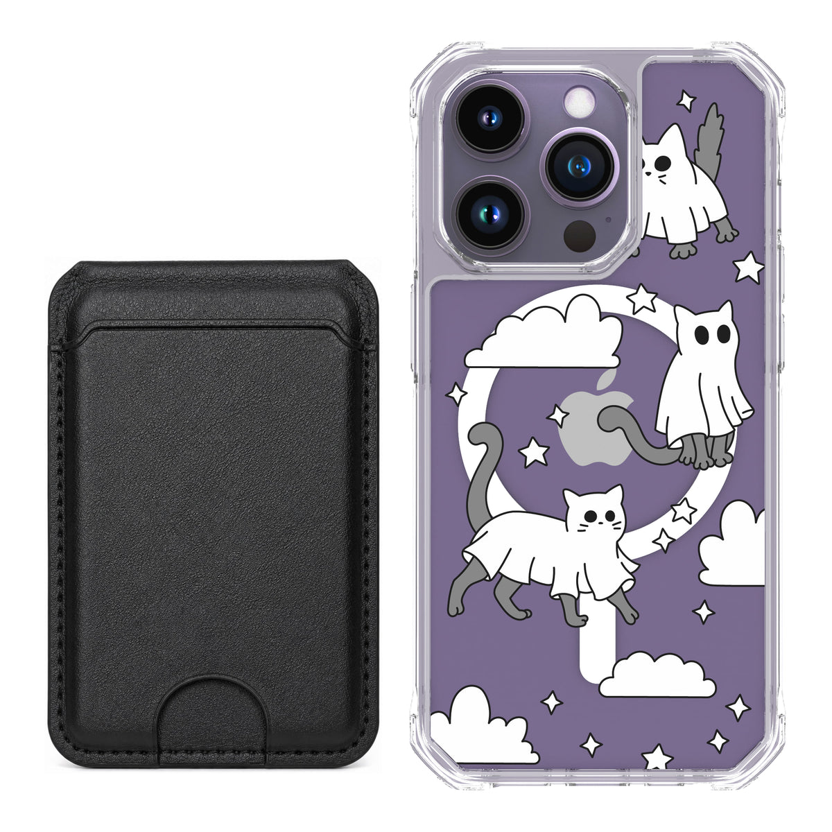 Scooch MagCase Scaredy Cats black magwallet bundle featuring the original Scaredy Cats print