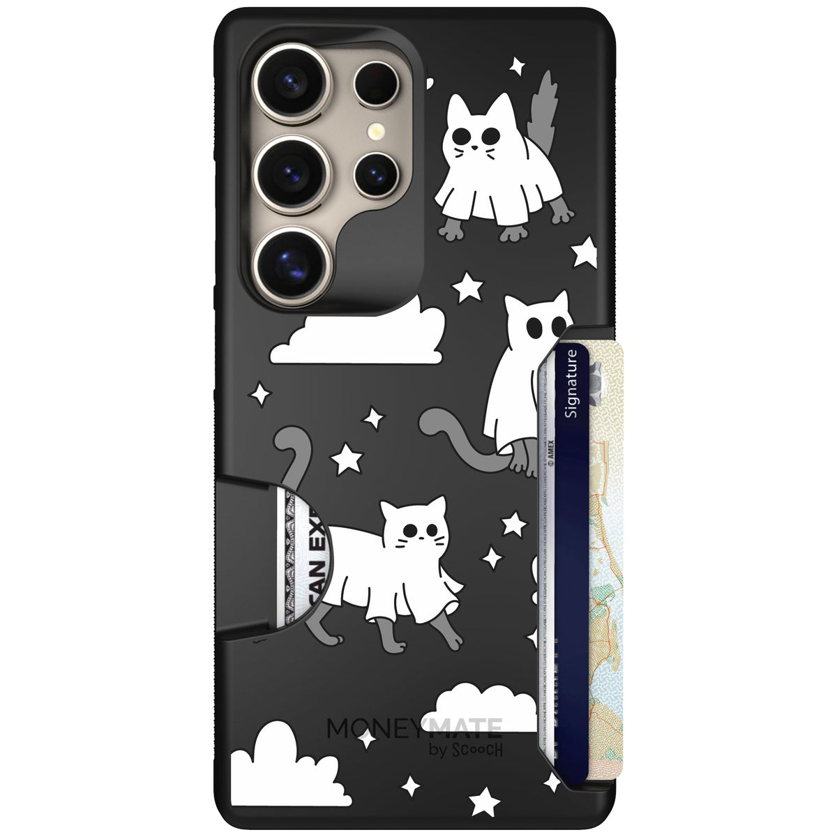 Scooch Moneymate Scaredy Cats case featuring the original Scaredy Cats print